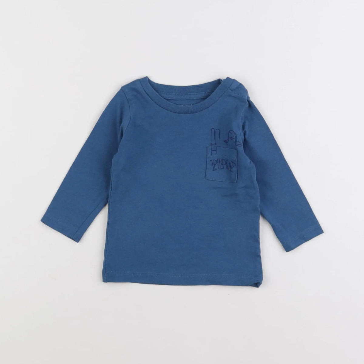 Vertbaudet - tee-shirt coton bleu - 3 mois