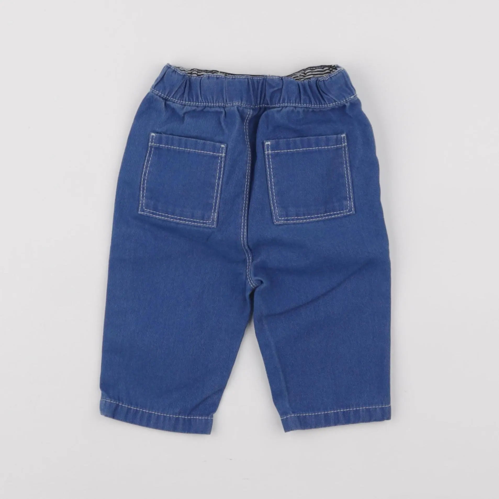Petit Bateau - pantalon bleu - 6 mois