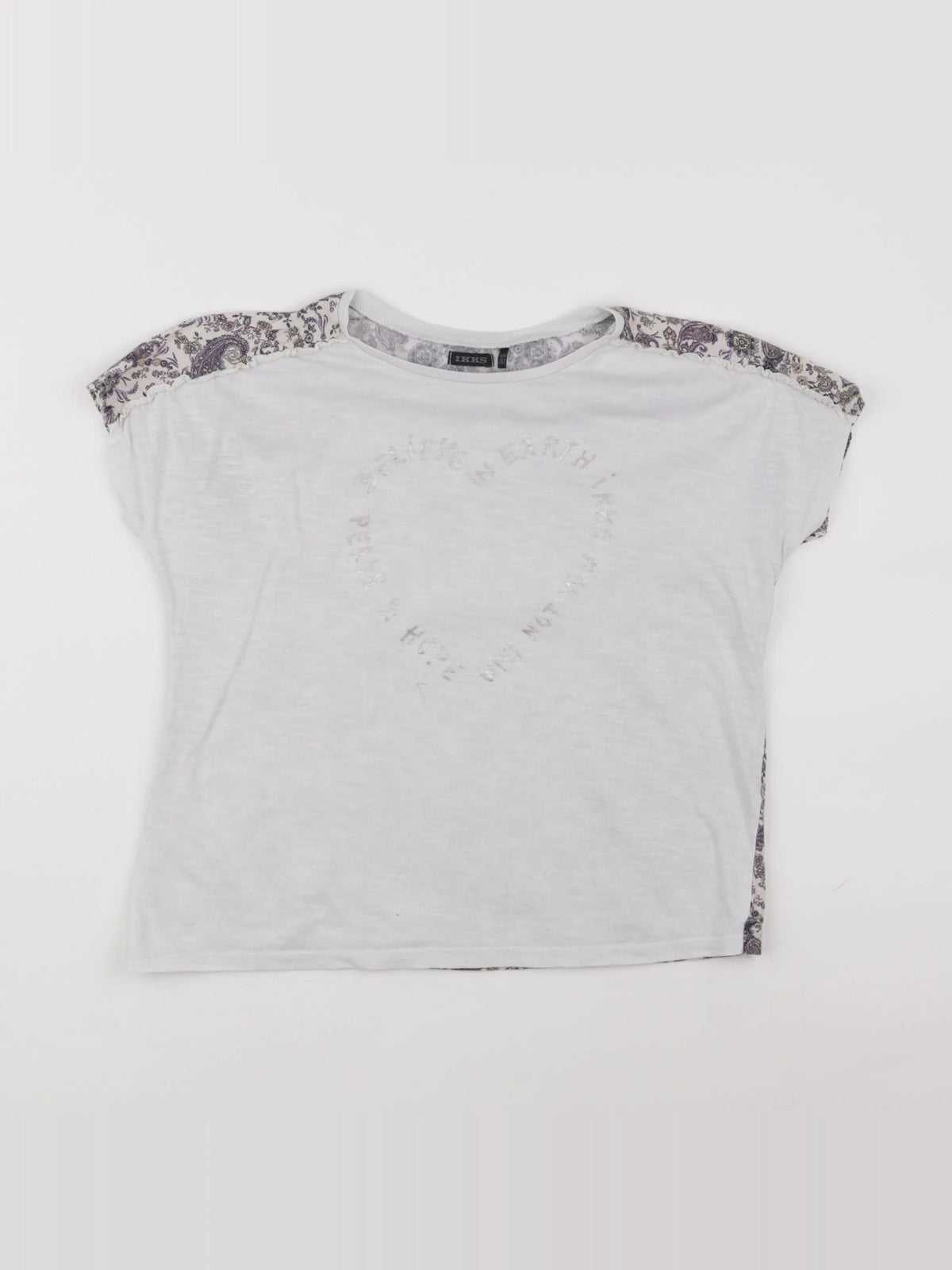 IKKS - tee-shirt imprimé au dos blanc, violet - 12 ans