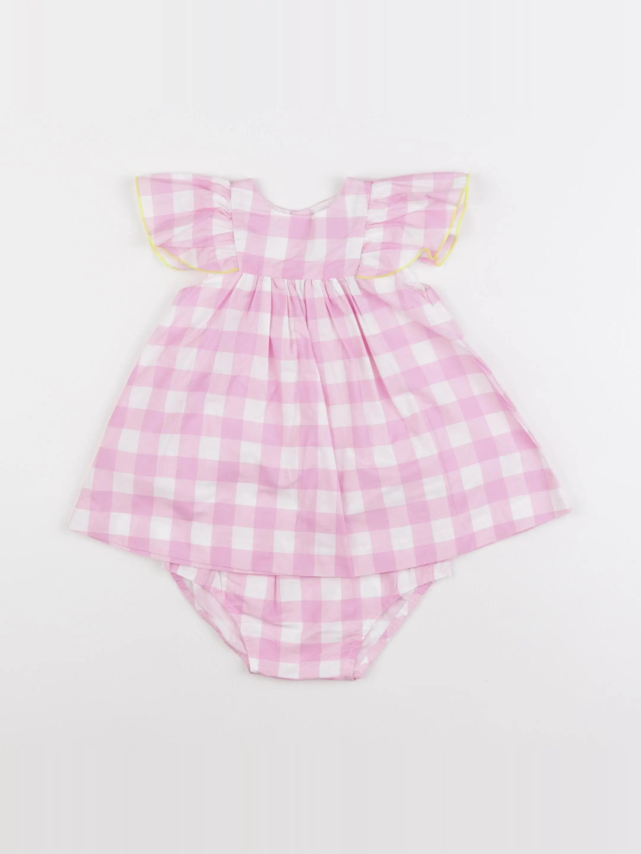 Jacadi - robe blanc, rose - 6 mois
