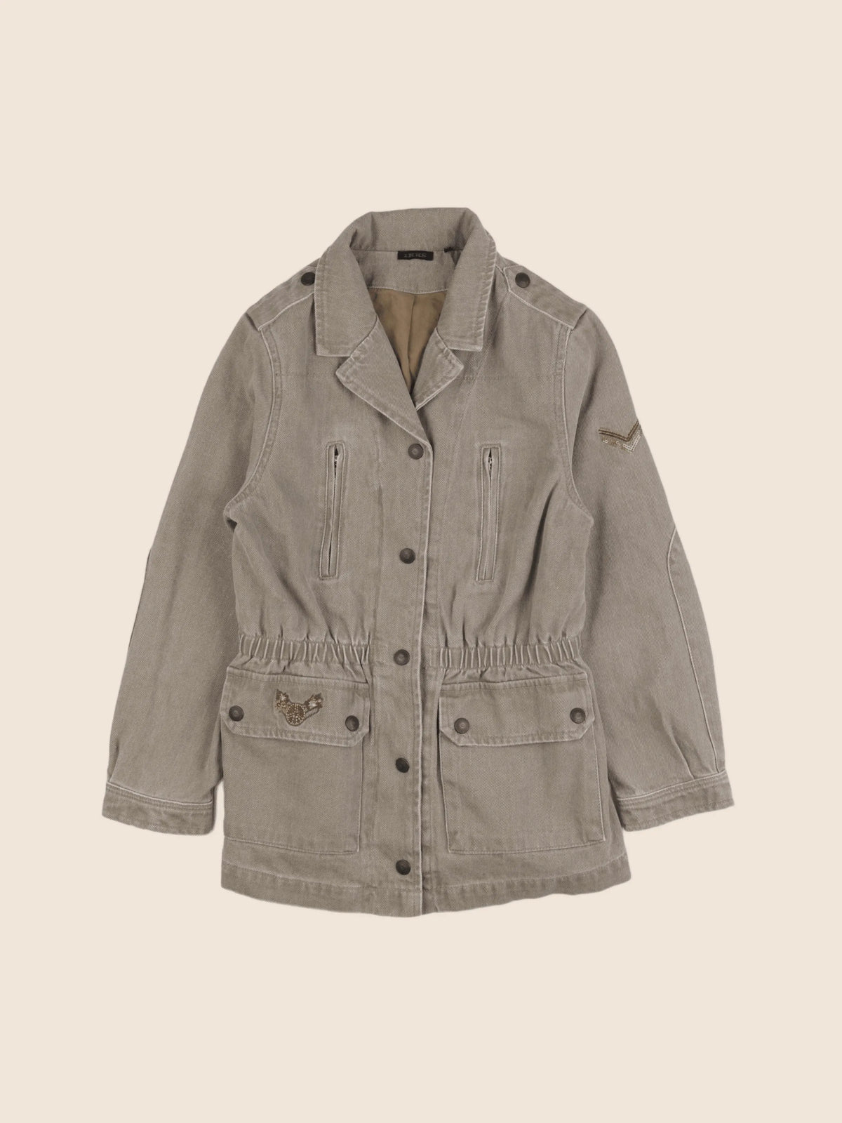 IKKS - veste imprimé au dos marron - 10 ans