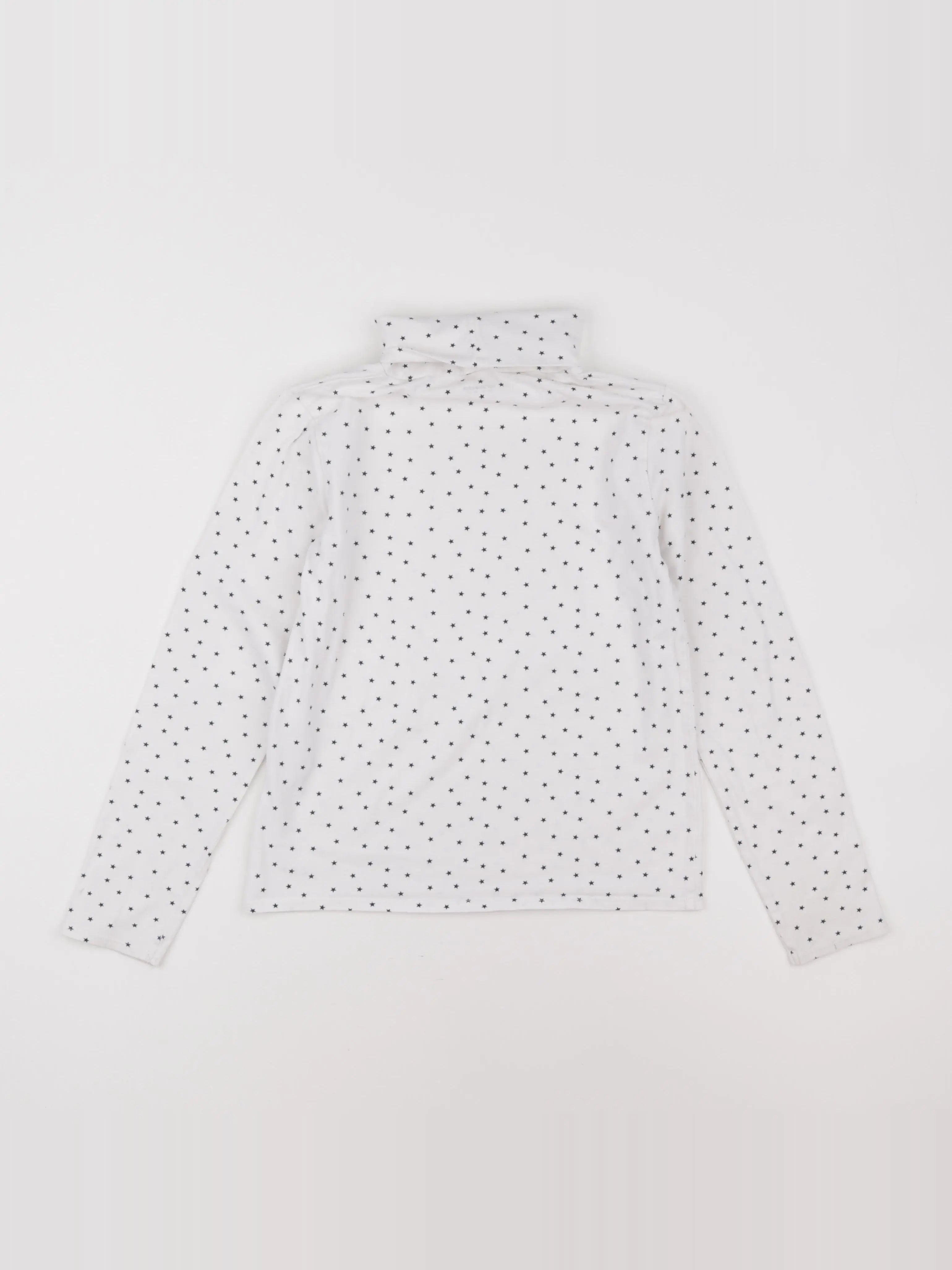 Vertbaudet - sous-pull blanc, bleu - 10 ans