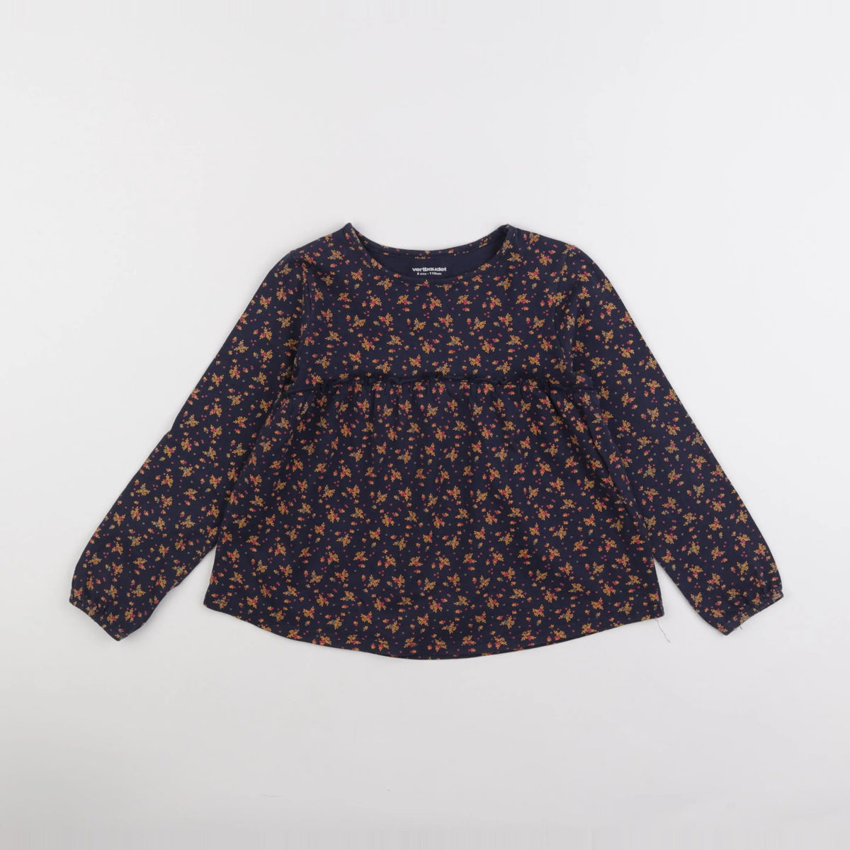 Vertbaudet - tee-shirt bleu, jaune - 5 ans