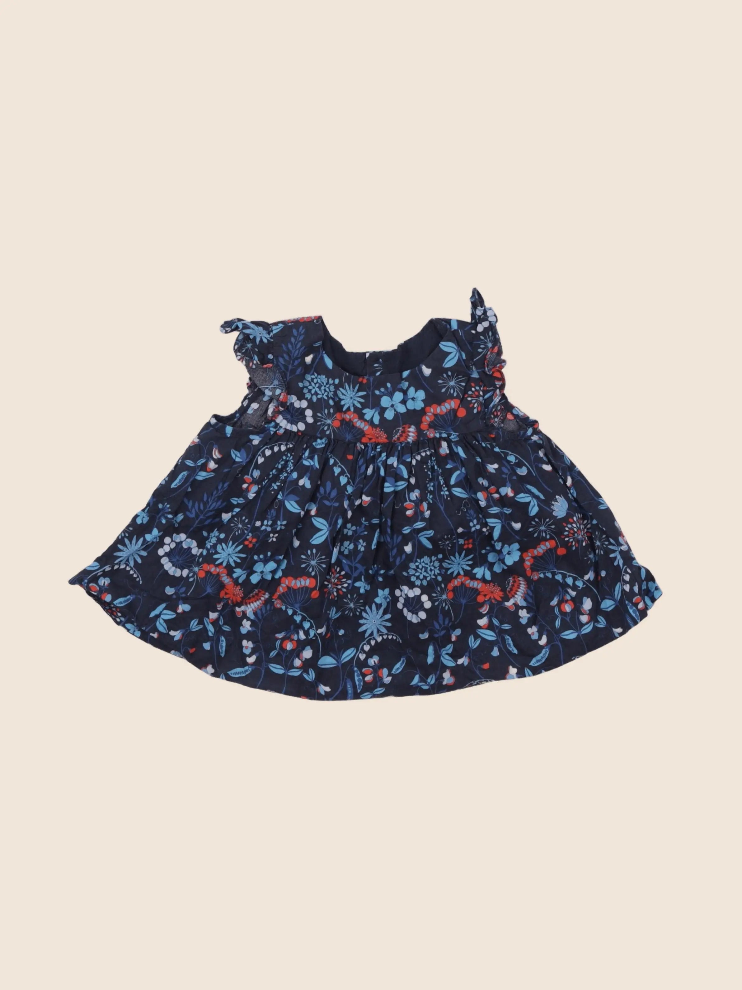 Jacadi - blouse liberty bleu - 18 mois