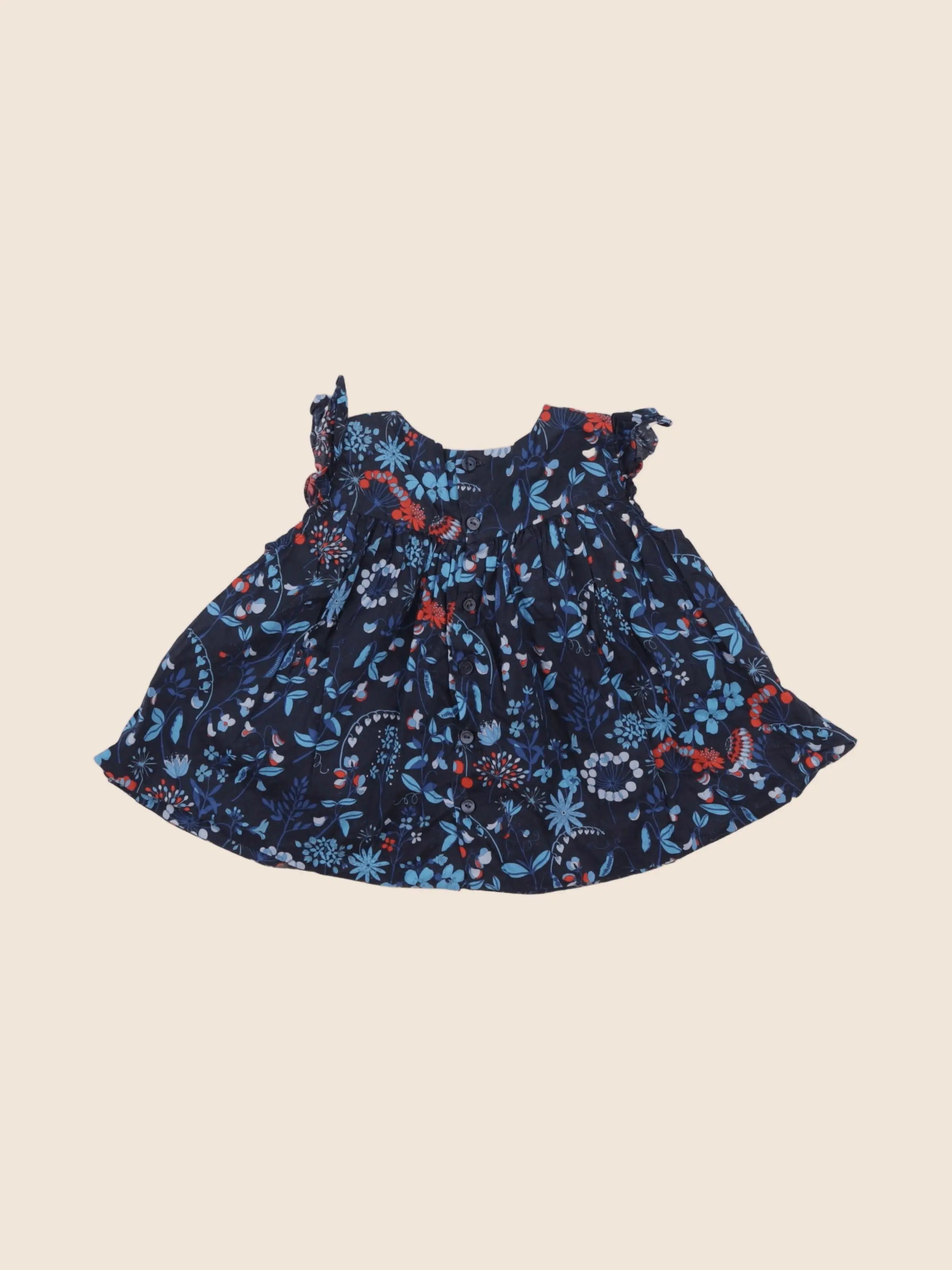 Jacadi - blouse liberty bleu - 18 mois