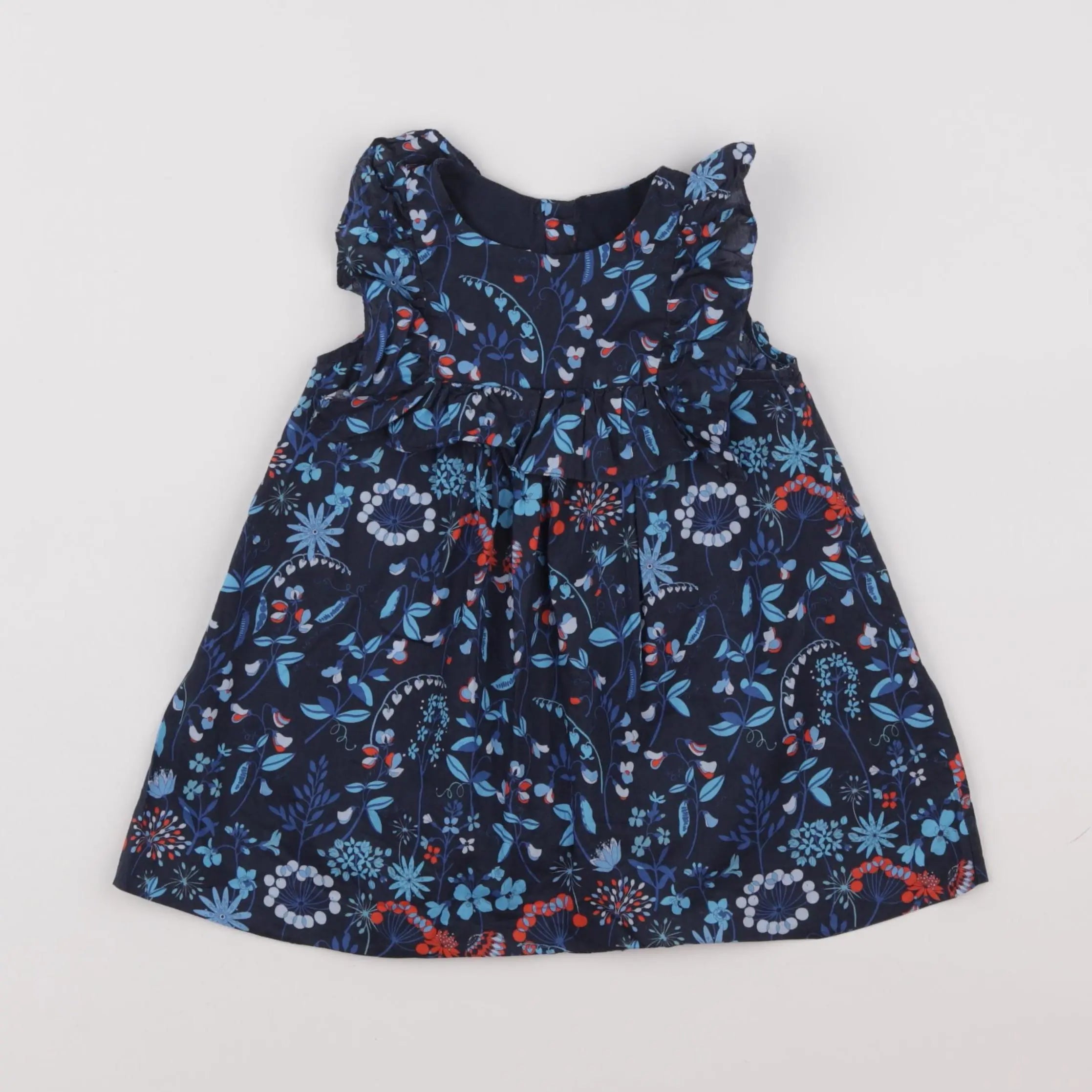 Jacadi - robe liberty bleu - 18 mois
