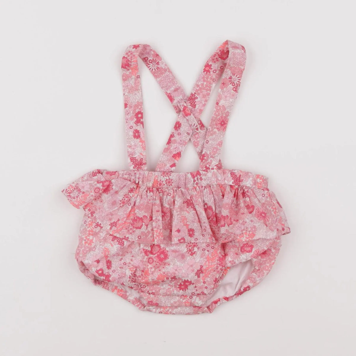 Jacadi - bloomer liberty blanc, rose - 6 mois