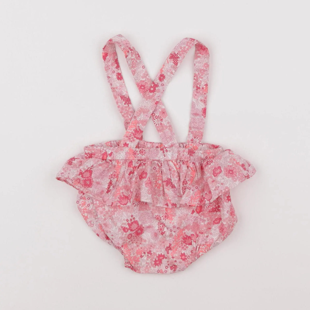 Jacadi - bloomer liberty blanc, rose - 6 mois