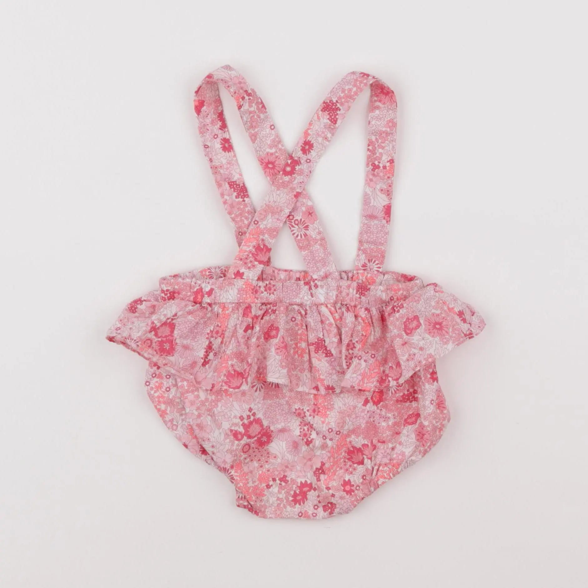 Jacadi - bloomer liberty blanc, rose - 6 mois