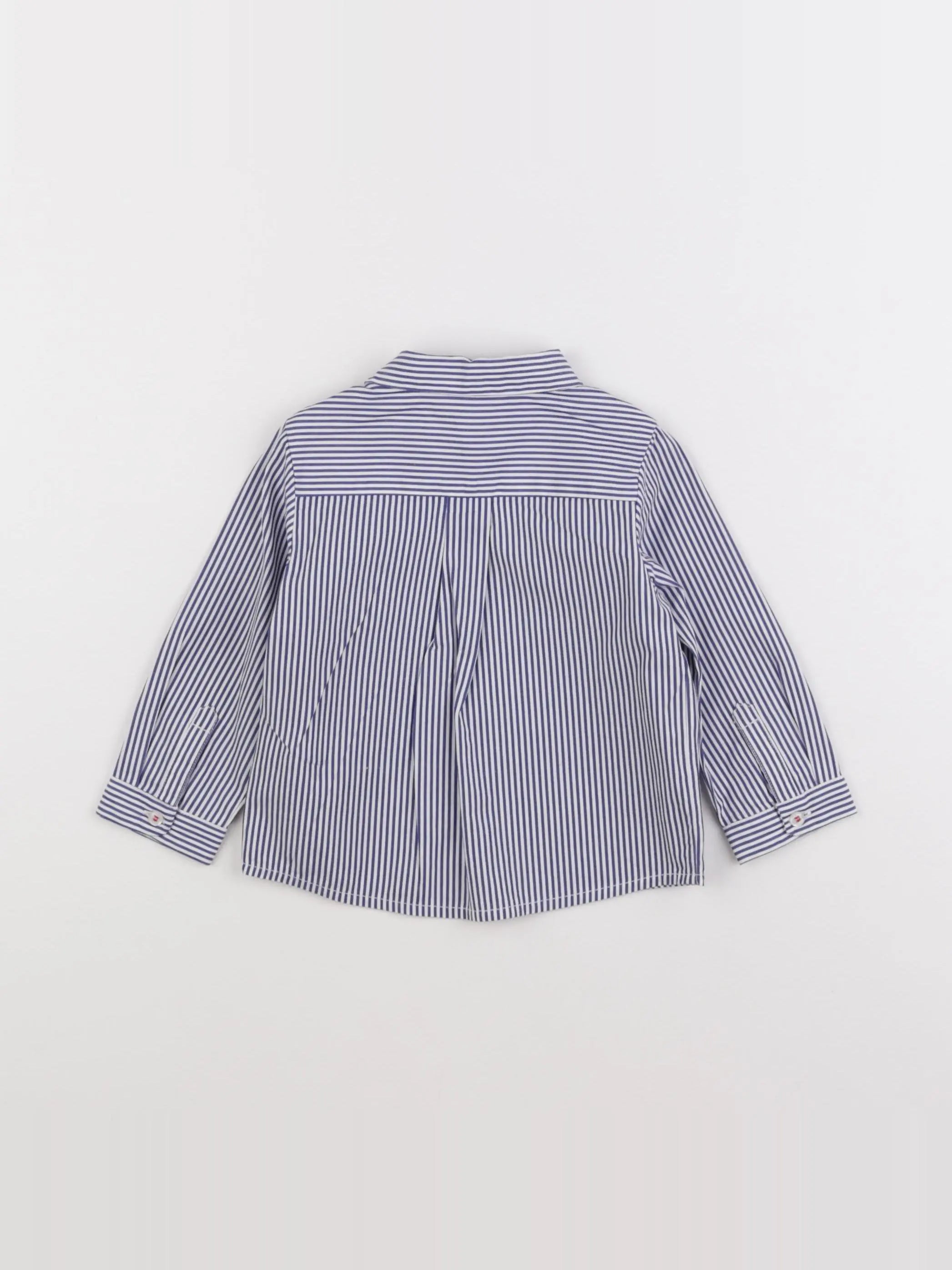 Jacadi - chemise blanc, bleu - 12 mois