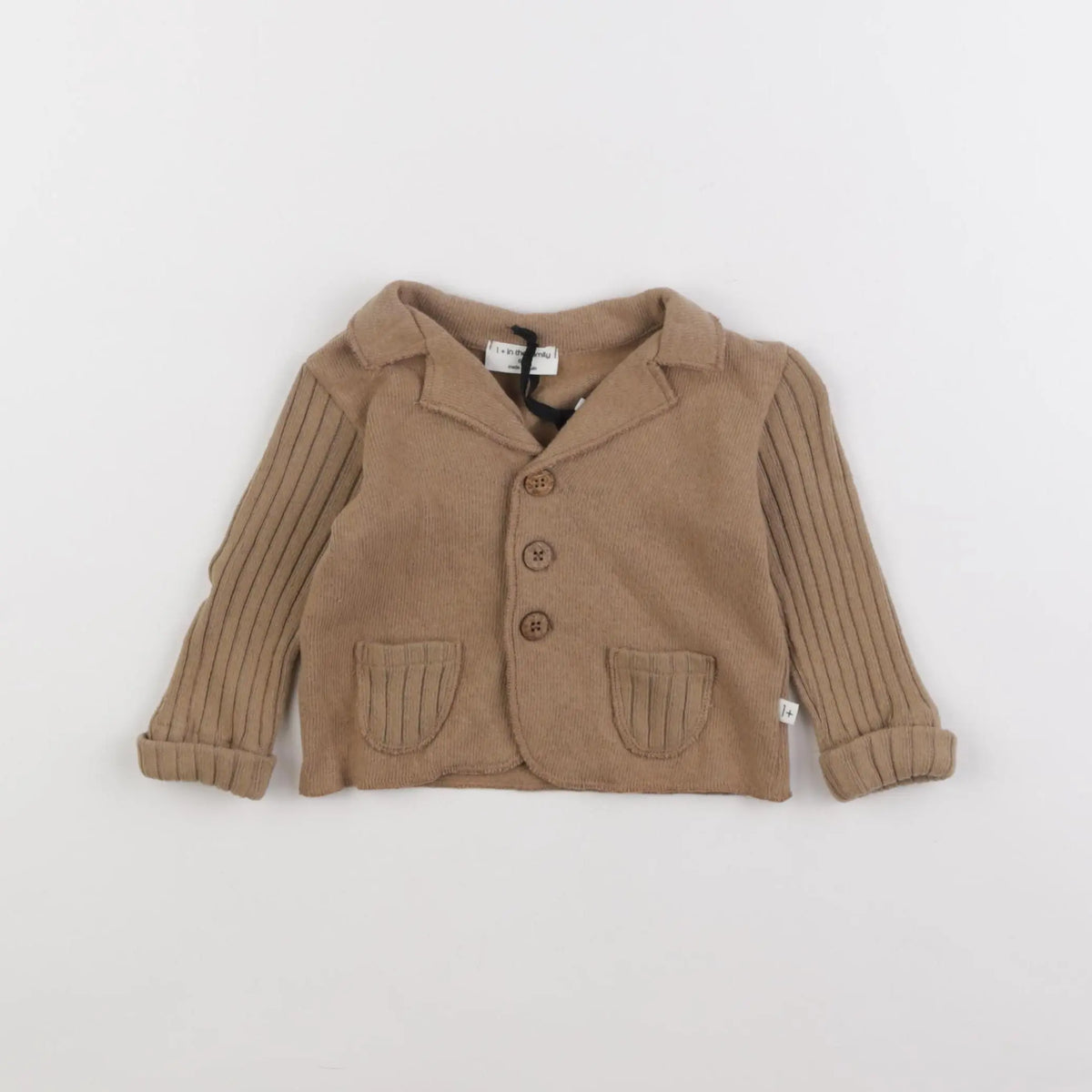 1+ In the family - gilet marron - 6 mois