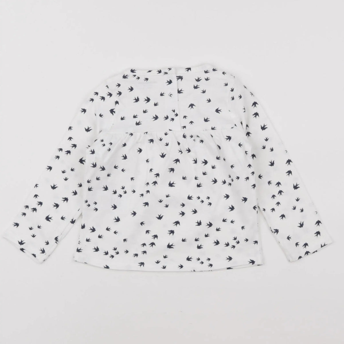 Vertbaudet - tee-shirt bleu, blanc - 12 mois