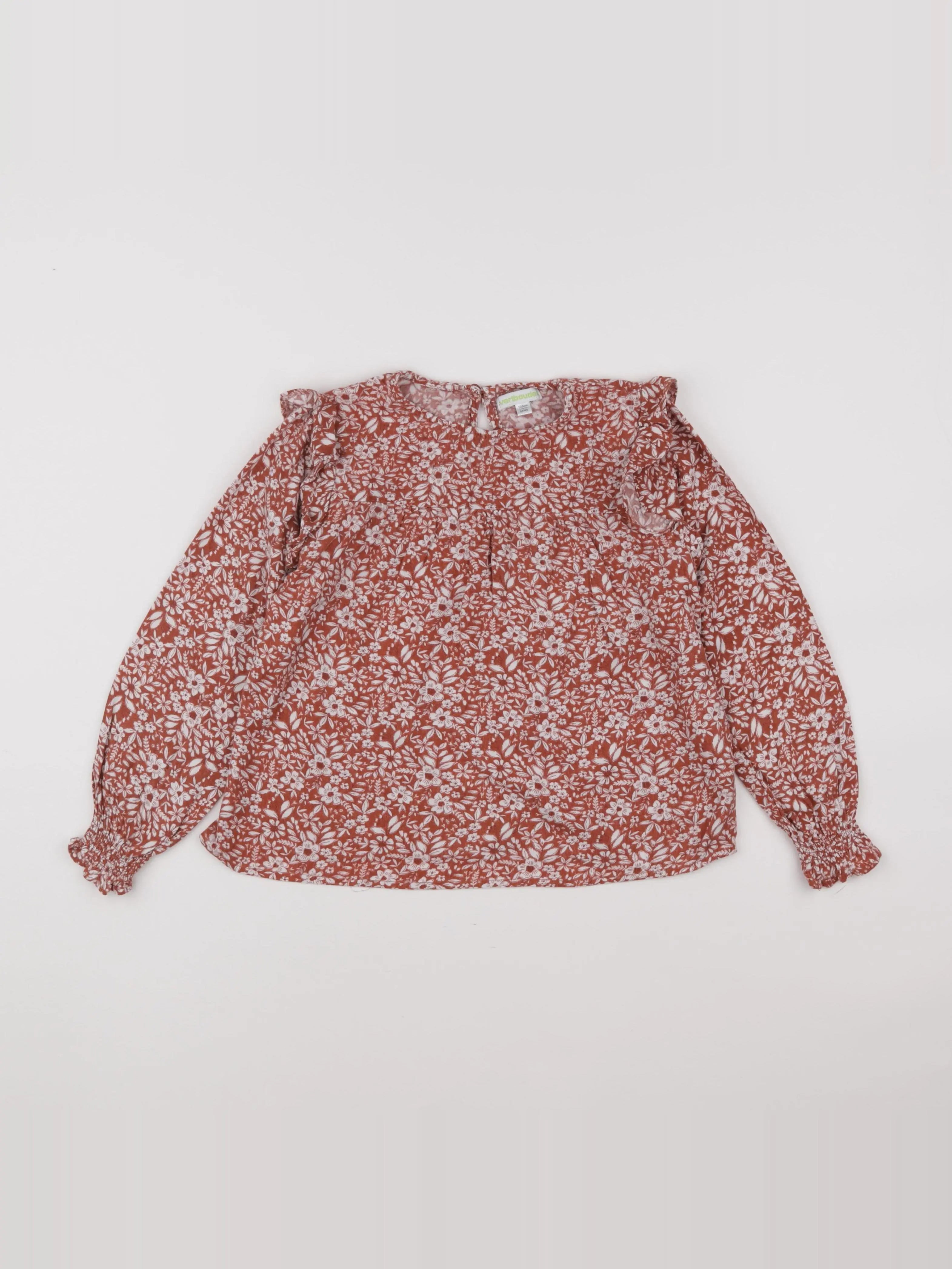 Vertbaudet - blouse rouge - 8 ans