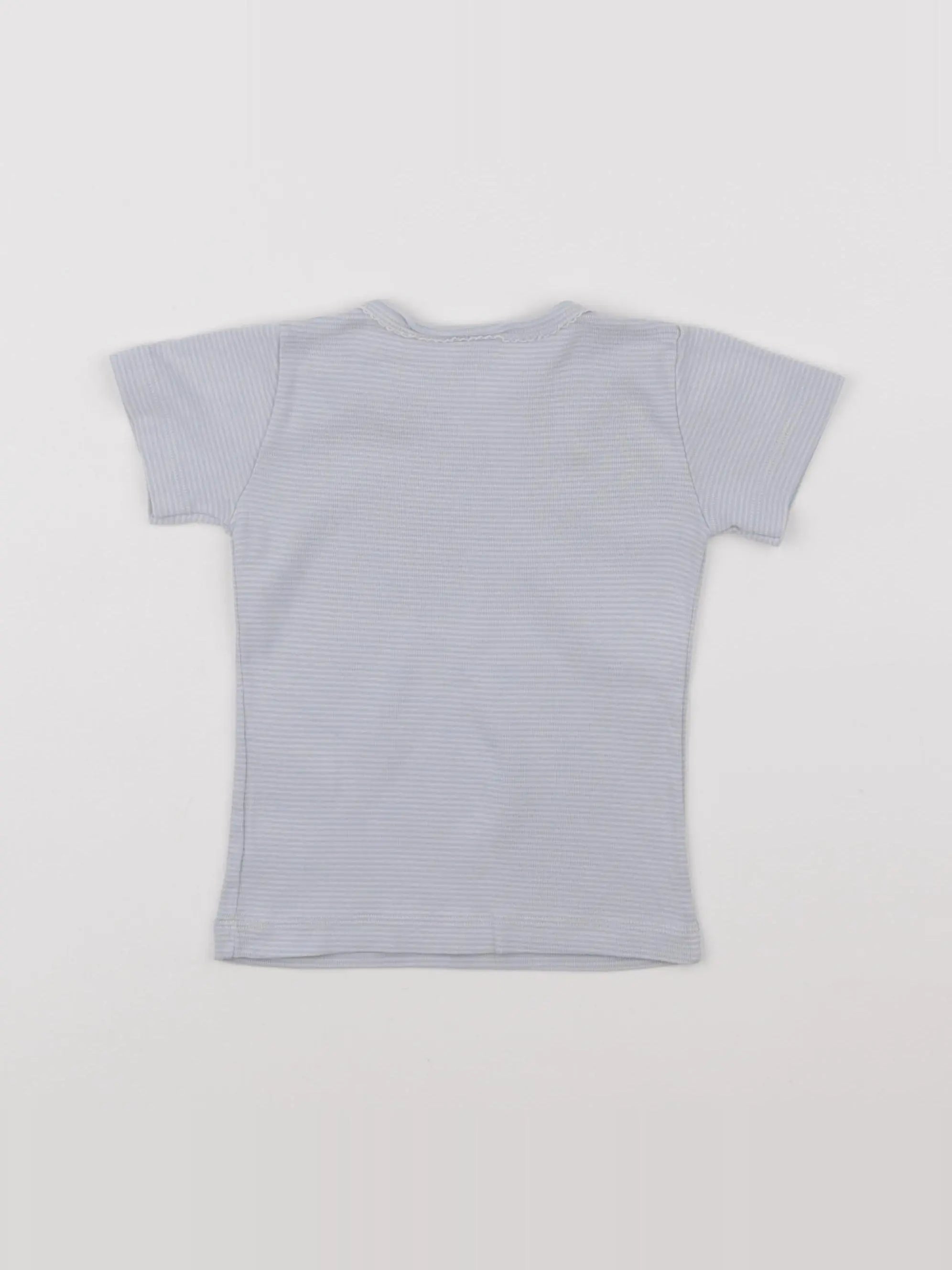 Petit Bateau - maillot de corps blanc, bleu - 2 ans