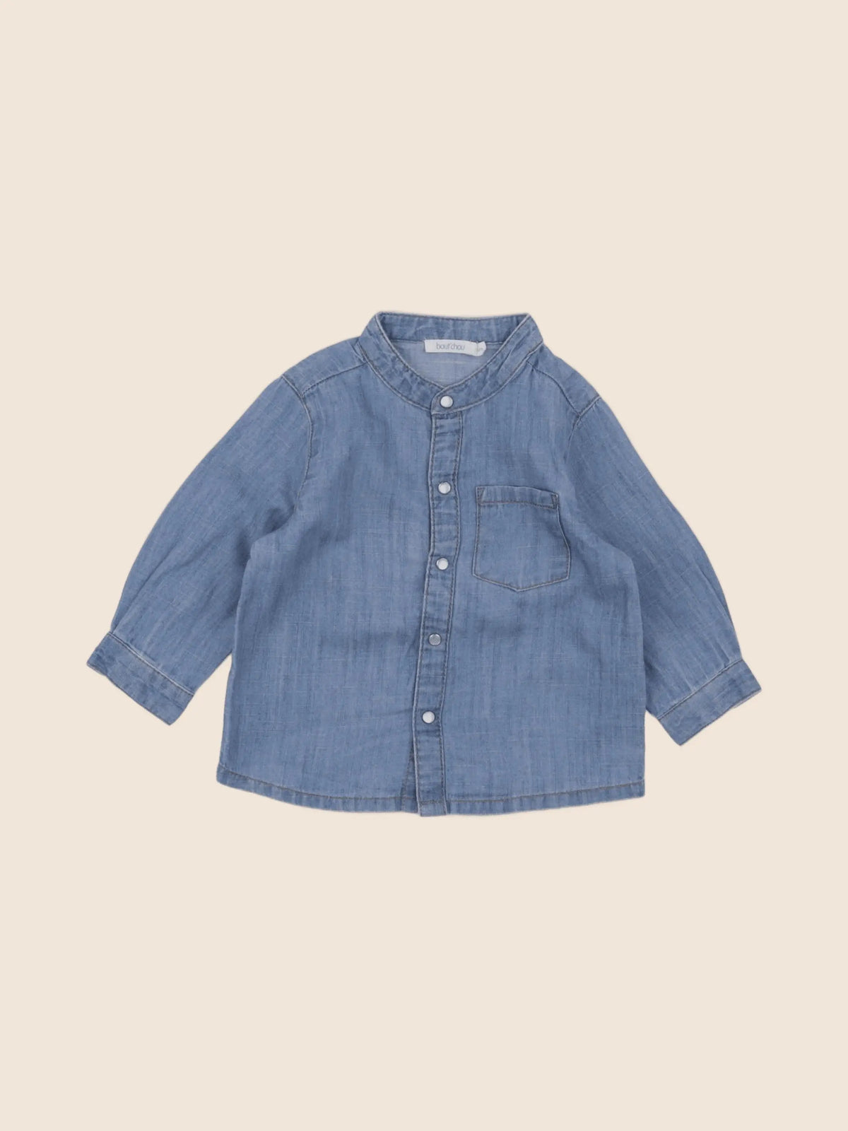 Boutchou - chemise bleu - 6 mois