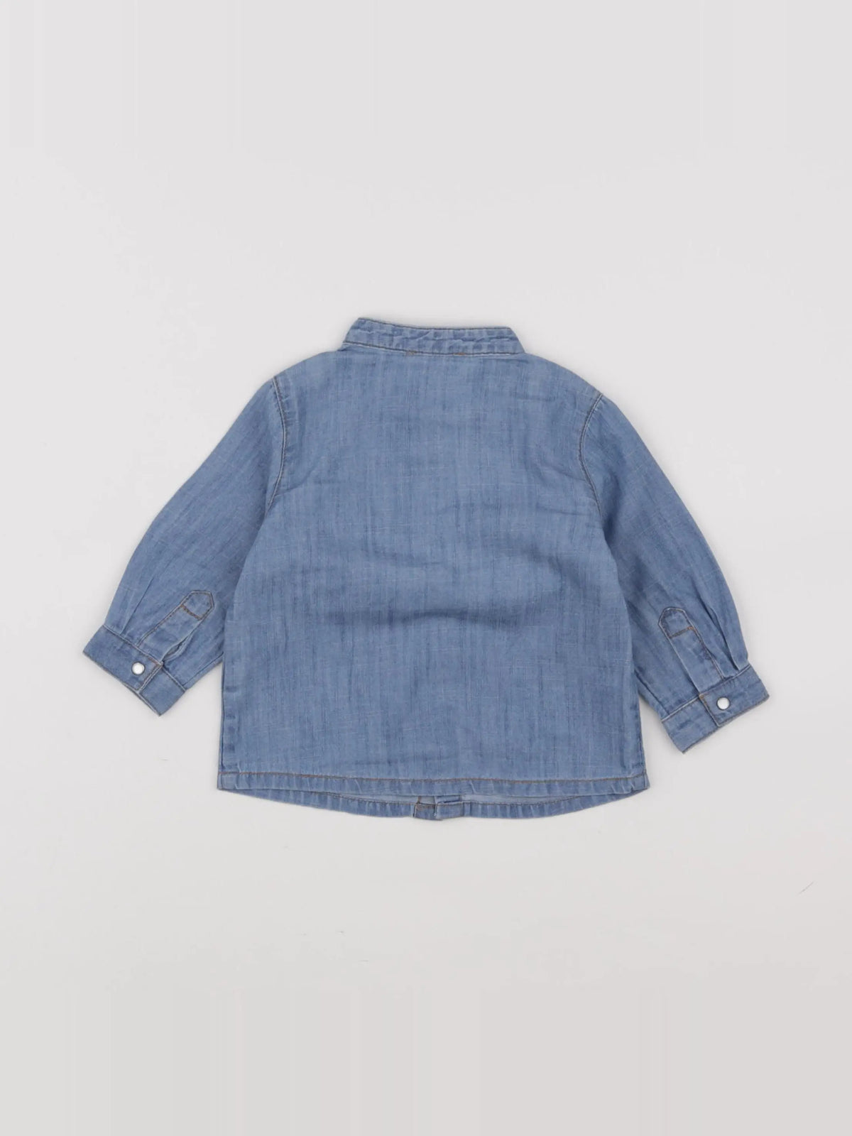 Boutchou - chemise bleu - 6 mois