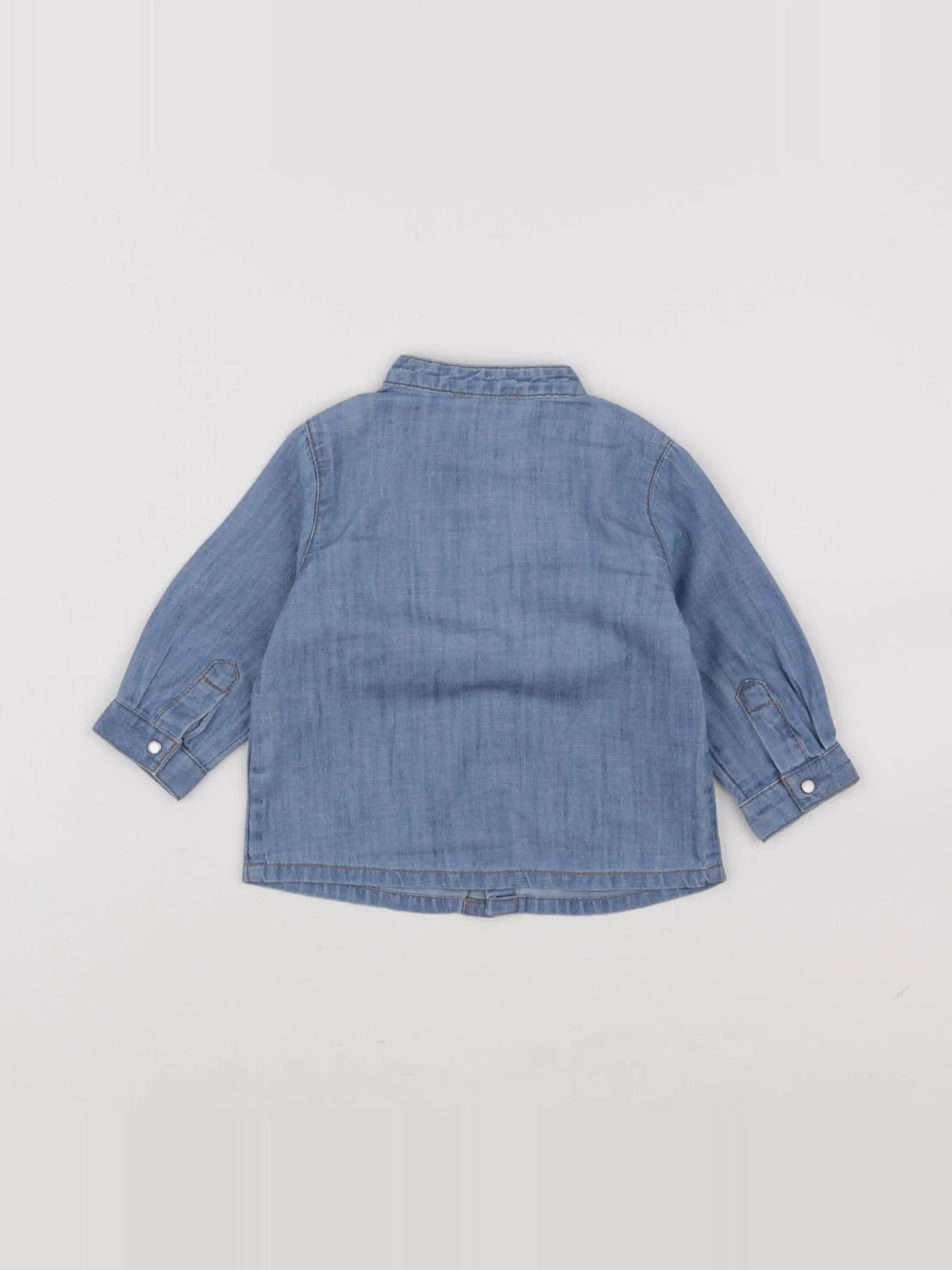 Boutchou - chemise bleu - 6 mois