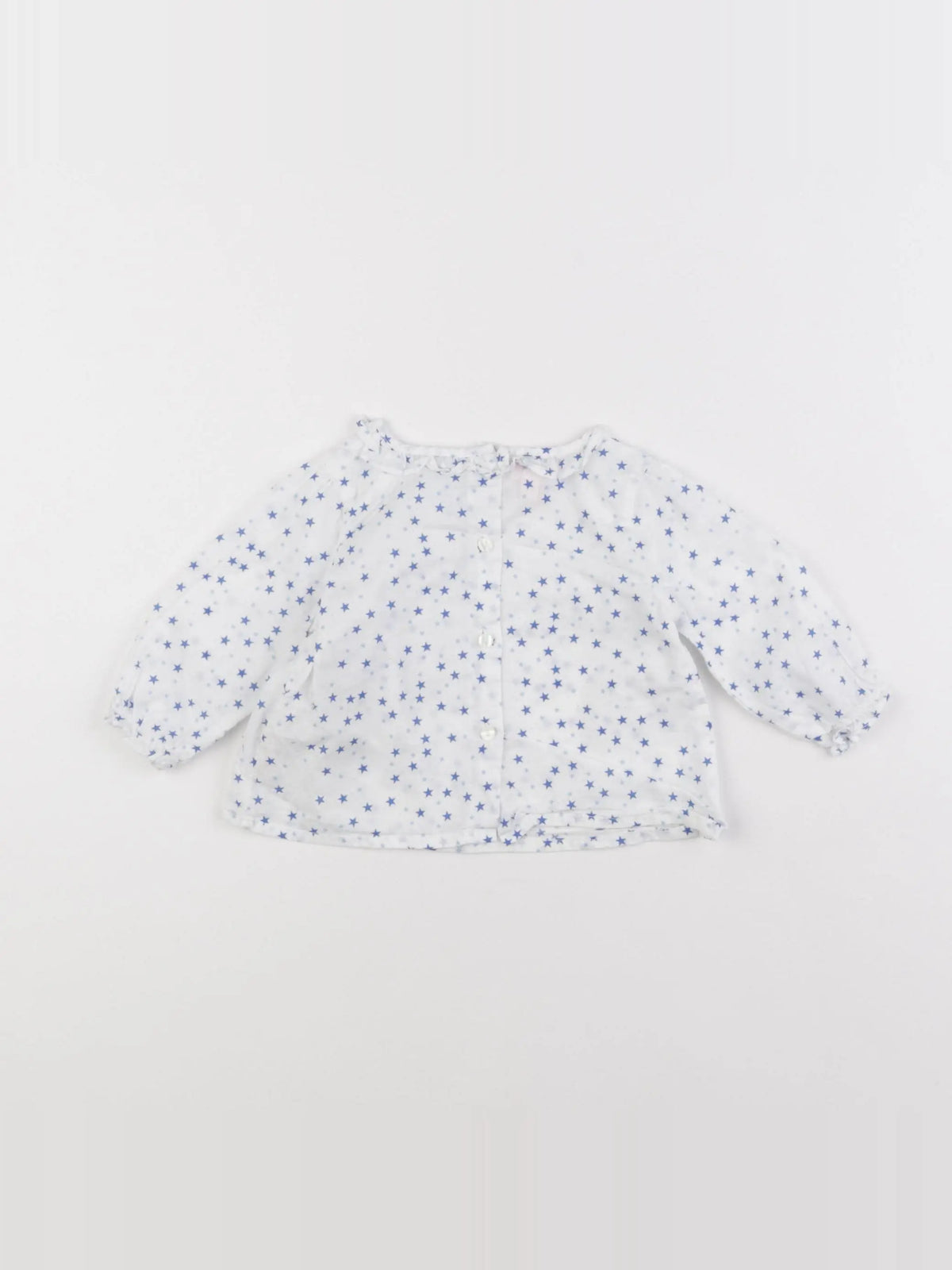 Gocco - blouse blanc, bleu - 3/6 mois