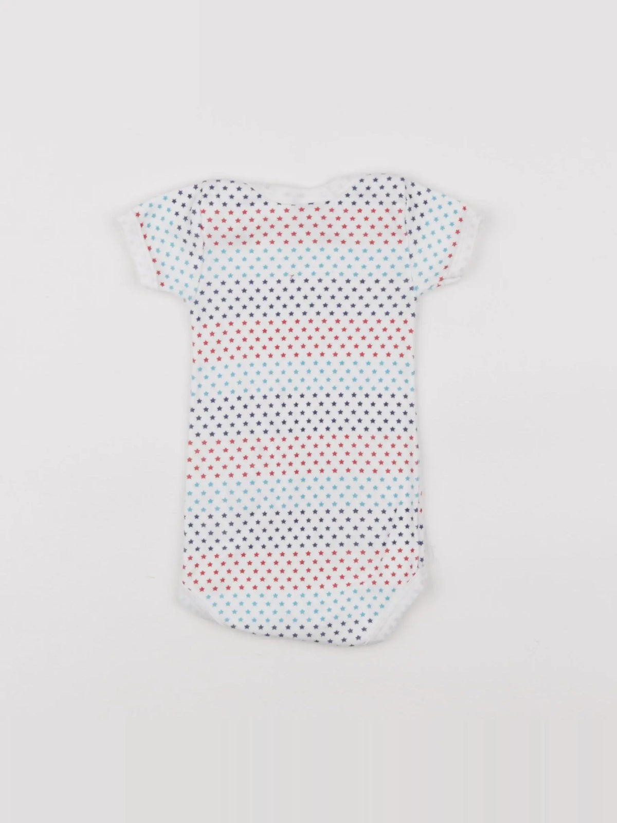 Petit Bateau - body blanc, bleu - 3 mois