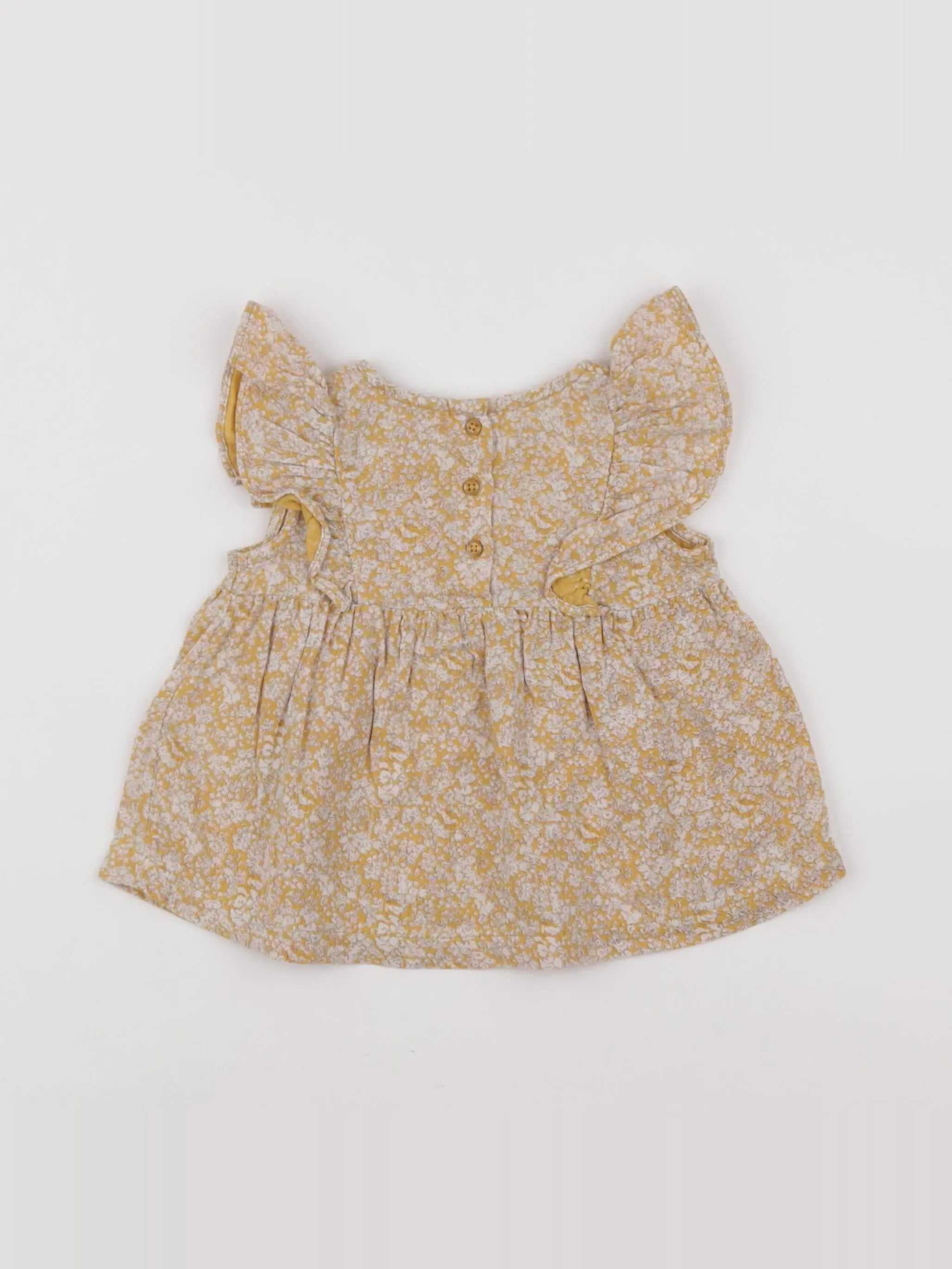 Vertbaudet - blouse jaune - 12 mois