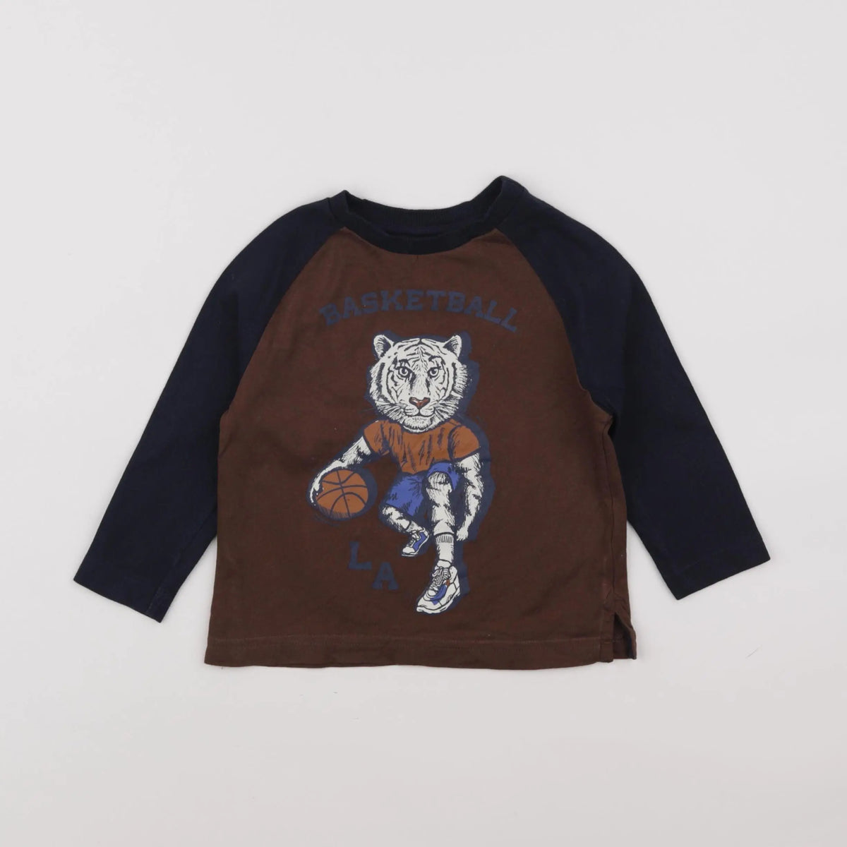 Vertbaudet - tee-shirt marron - 2 ans