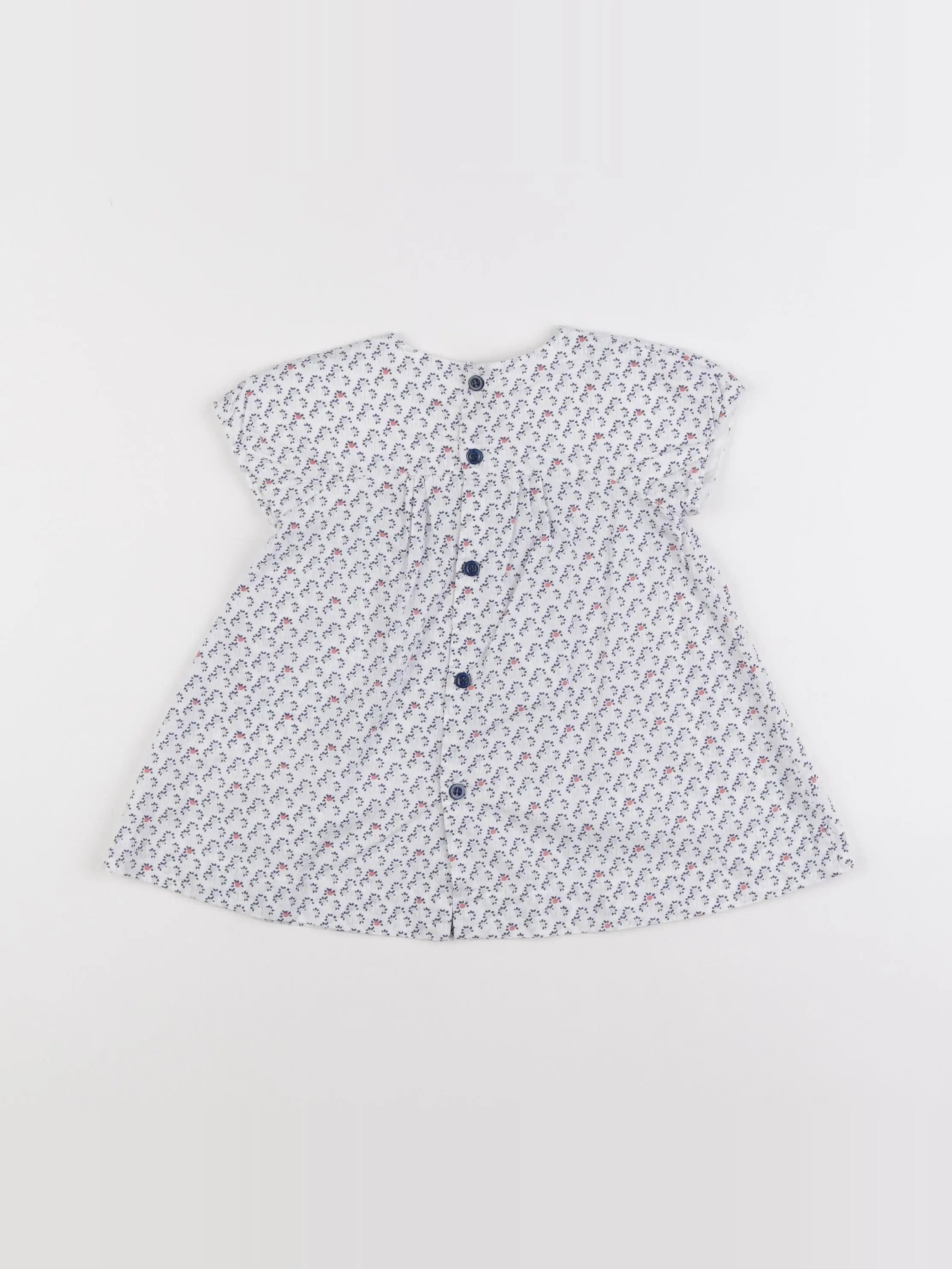 Jacadi - robe blanc, bleu - 6 mois