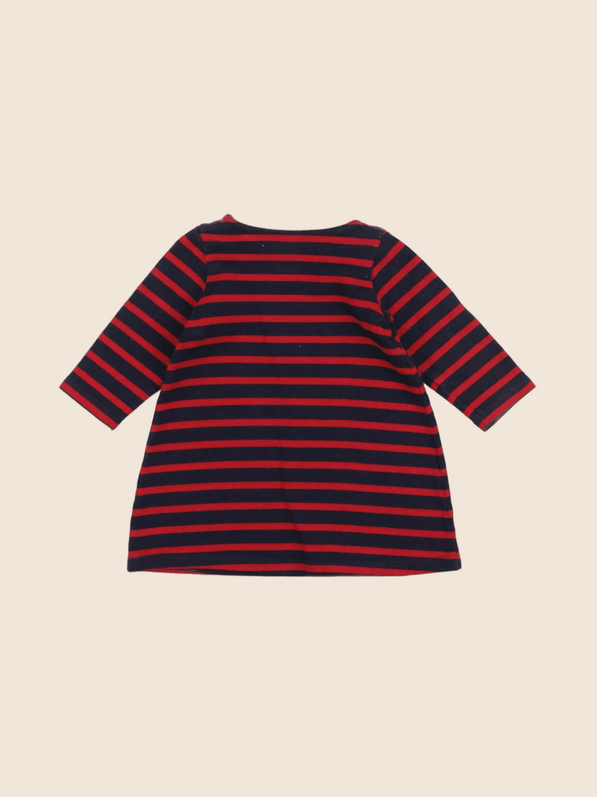 Petit Bateau - robe bleu, rouge - 6 mois