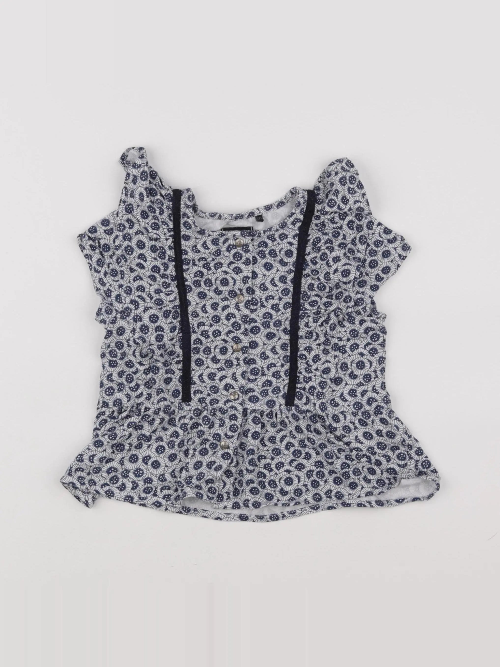 IKKS - blouse blanc, bleu - 4 ans