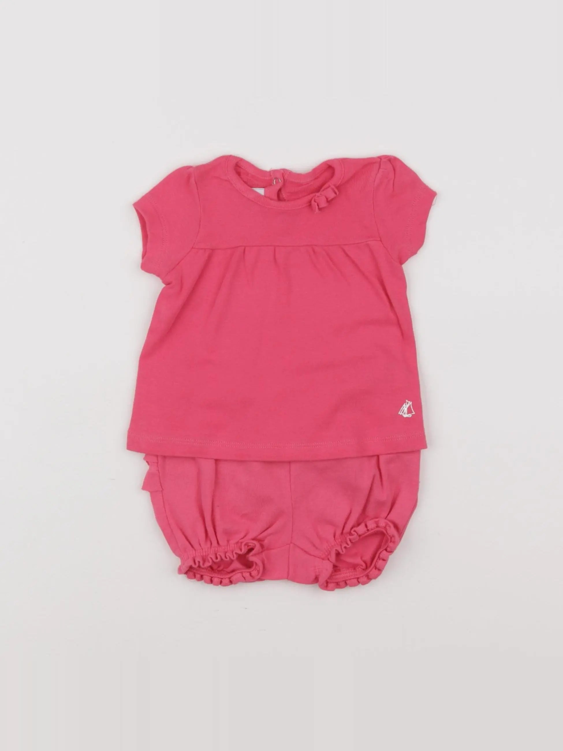 Petit Bateau - pyjama coton rose - 3 mois