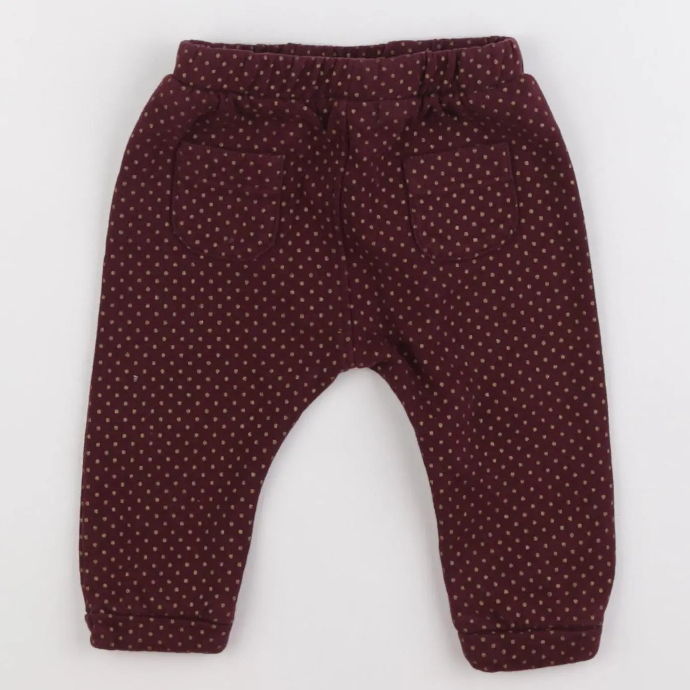 Vertbaudet - sarouel rouge, or - 6 mois