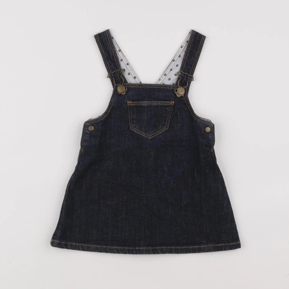 Petit Bateau - robe bleu - 6 mois