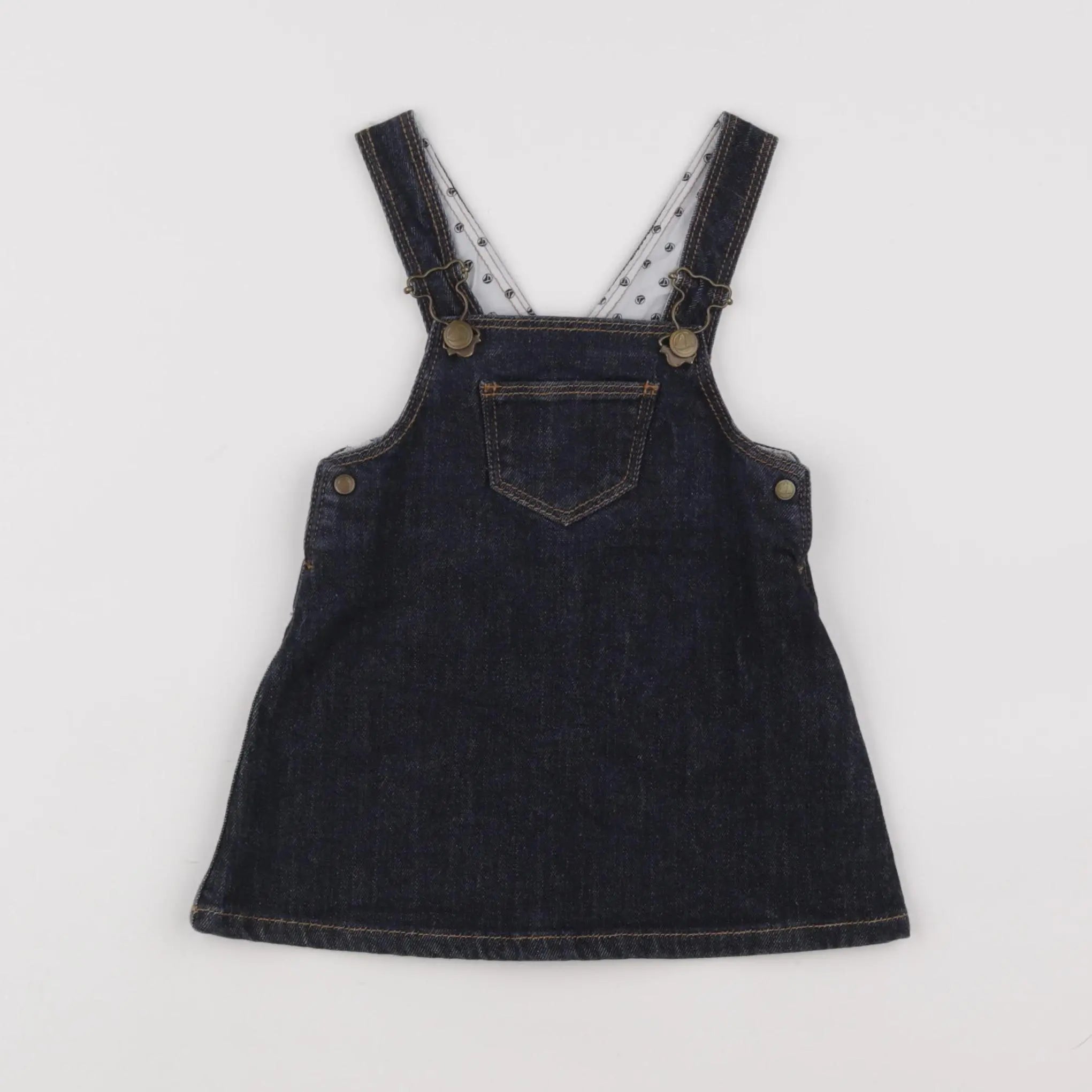 Petit Bateau - robe bleu - 6 mois
