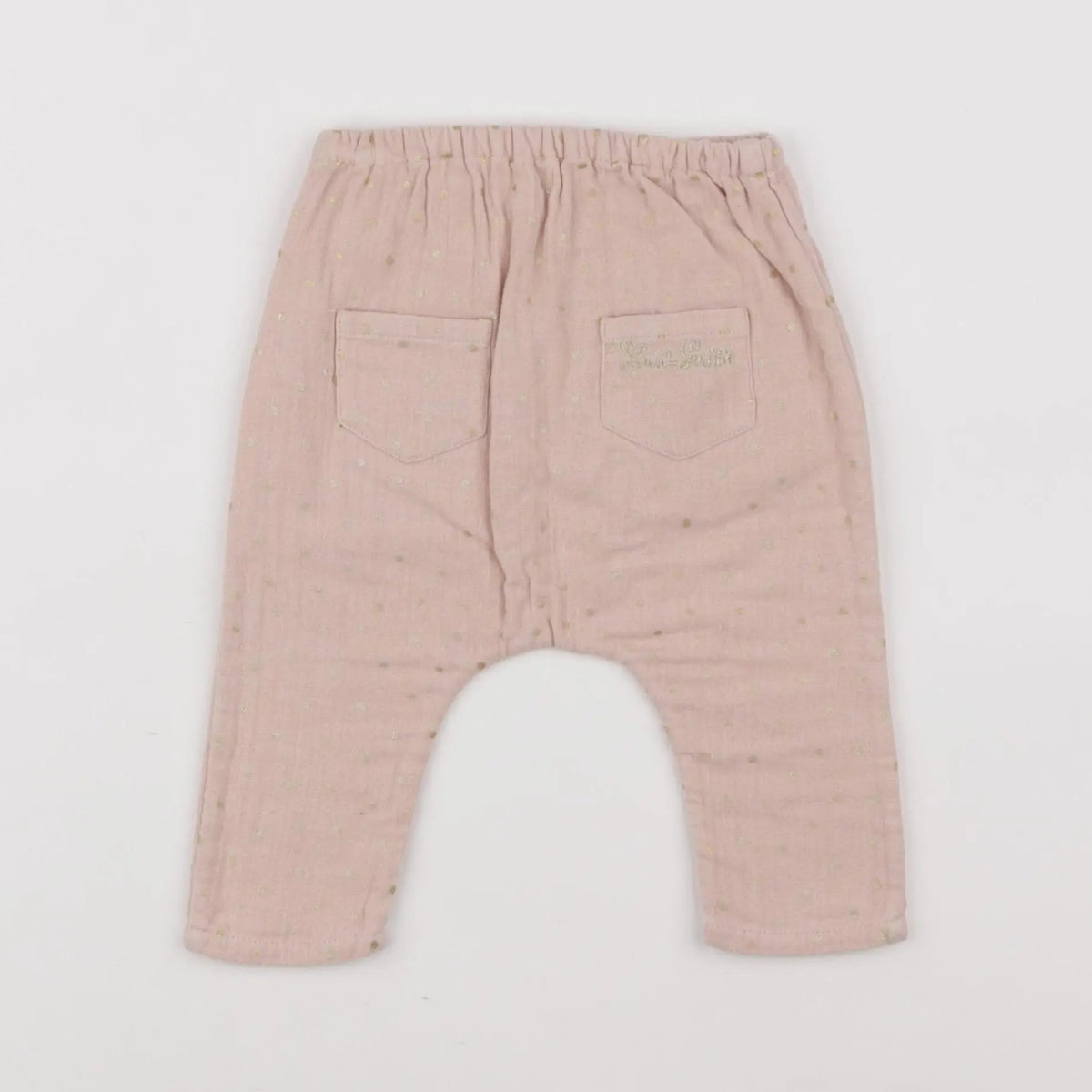 Louis Louise - sarouel rose, or - 6 mois