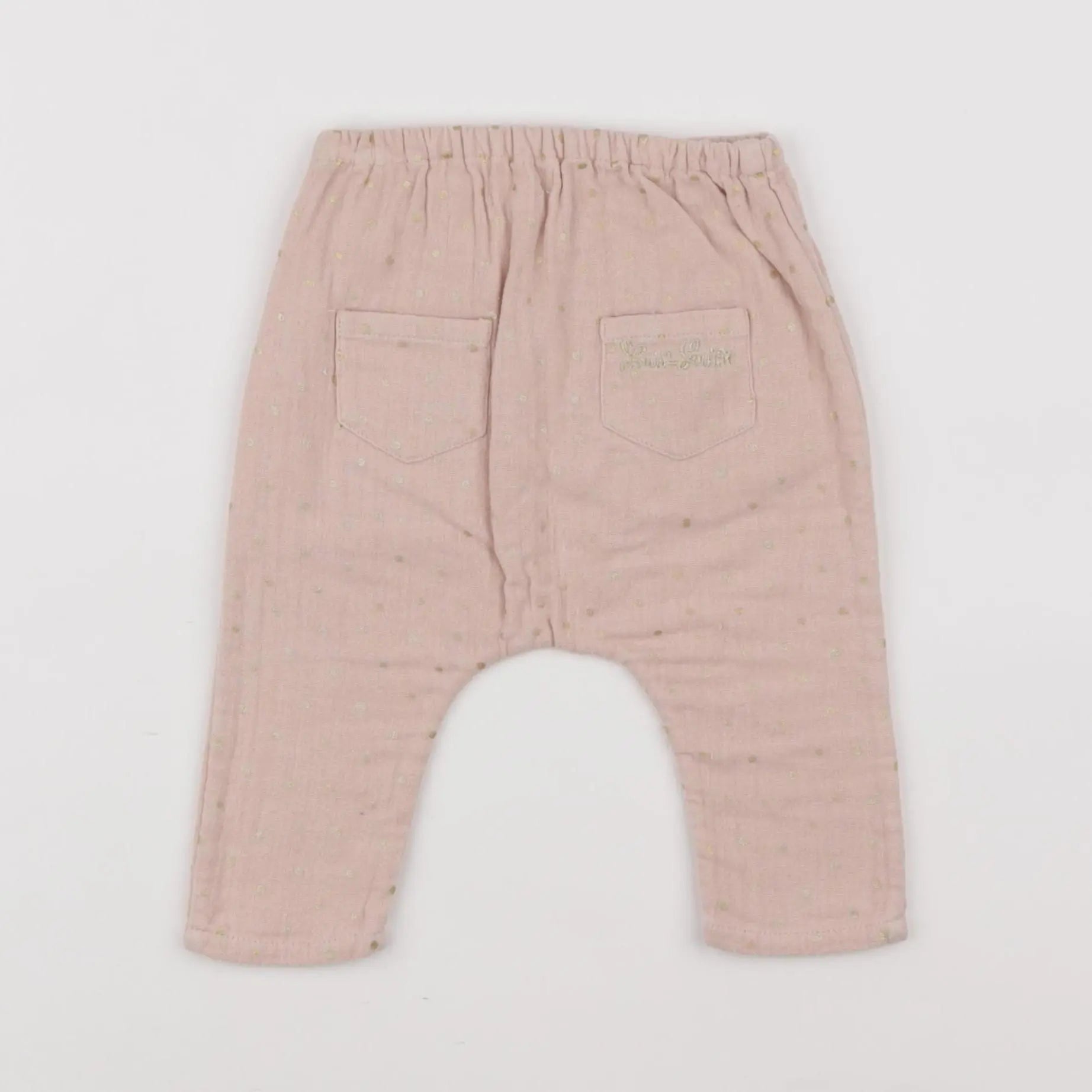 Louis Louise - sarouel rose, or - 6 mois