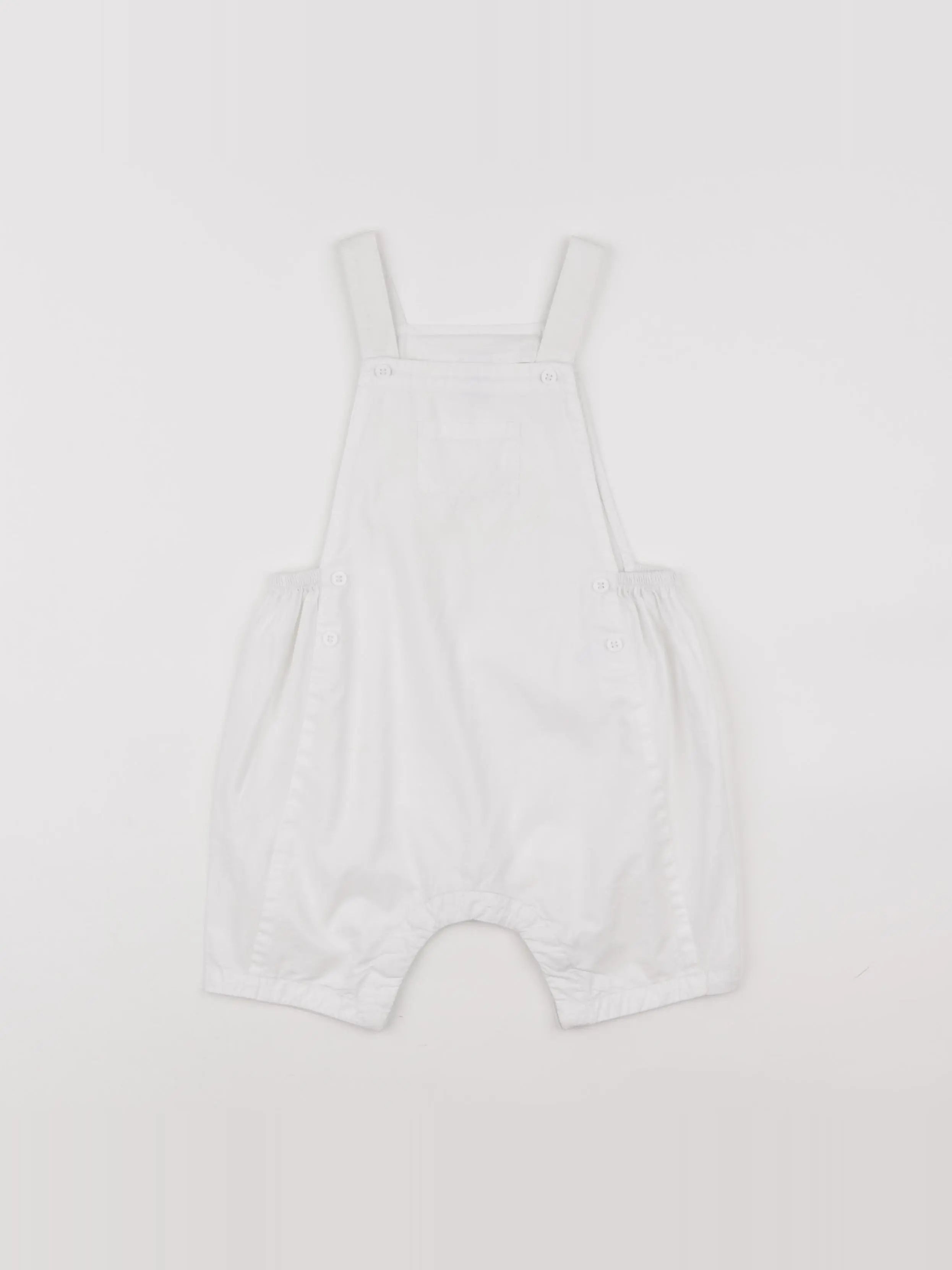 Petit Bateau - salopette blanc - 12 mois