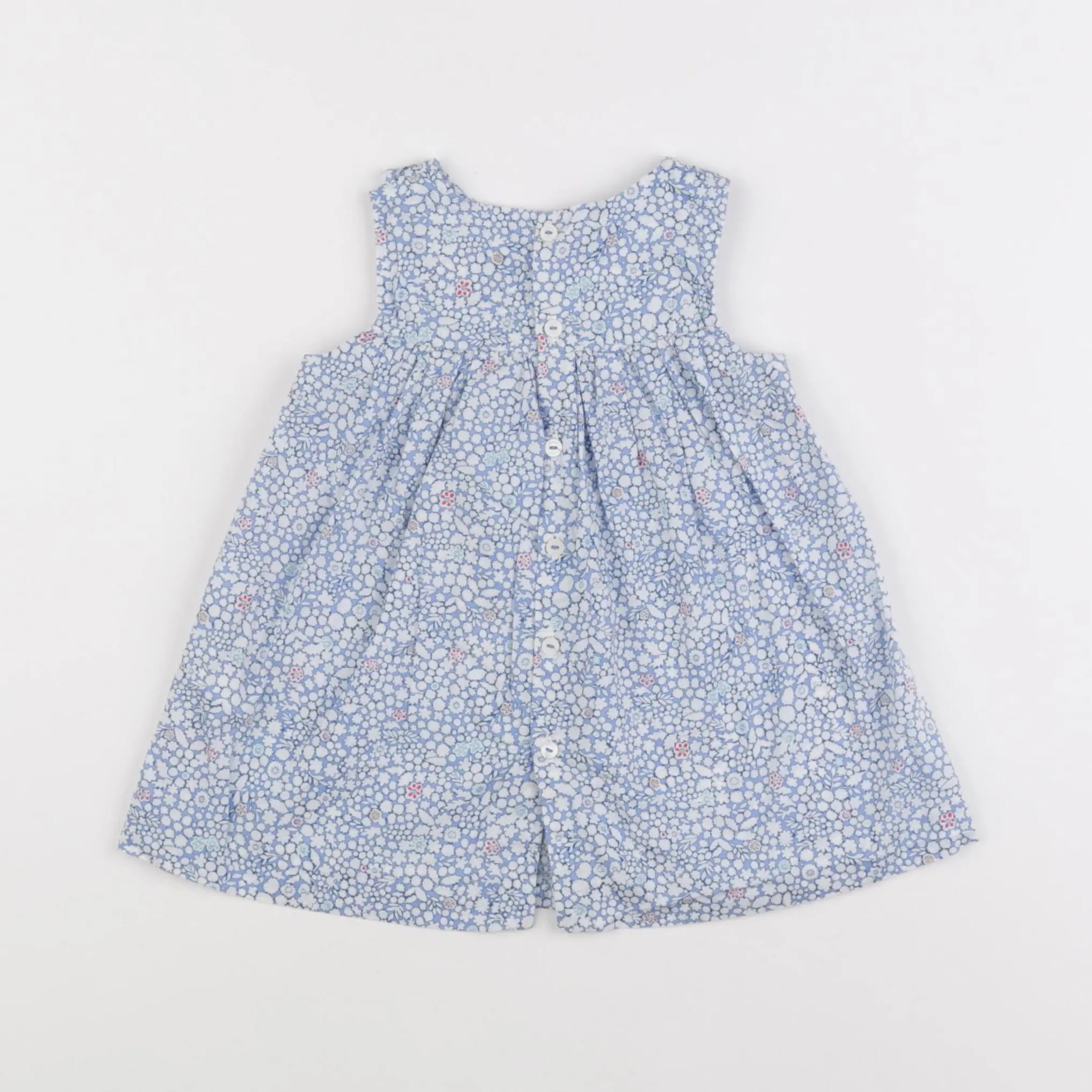 Jacadi - robe liberty bleu - 12 mois