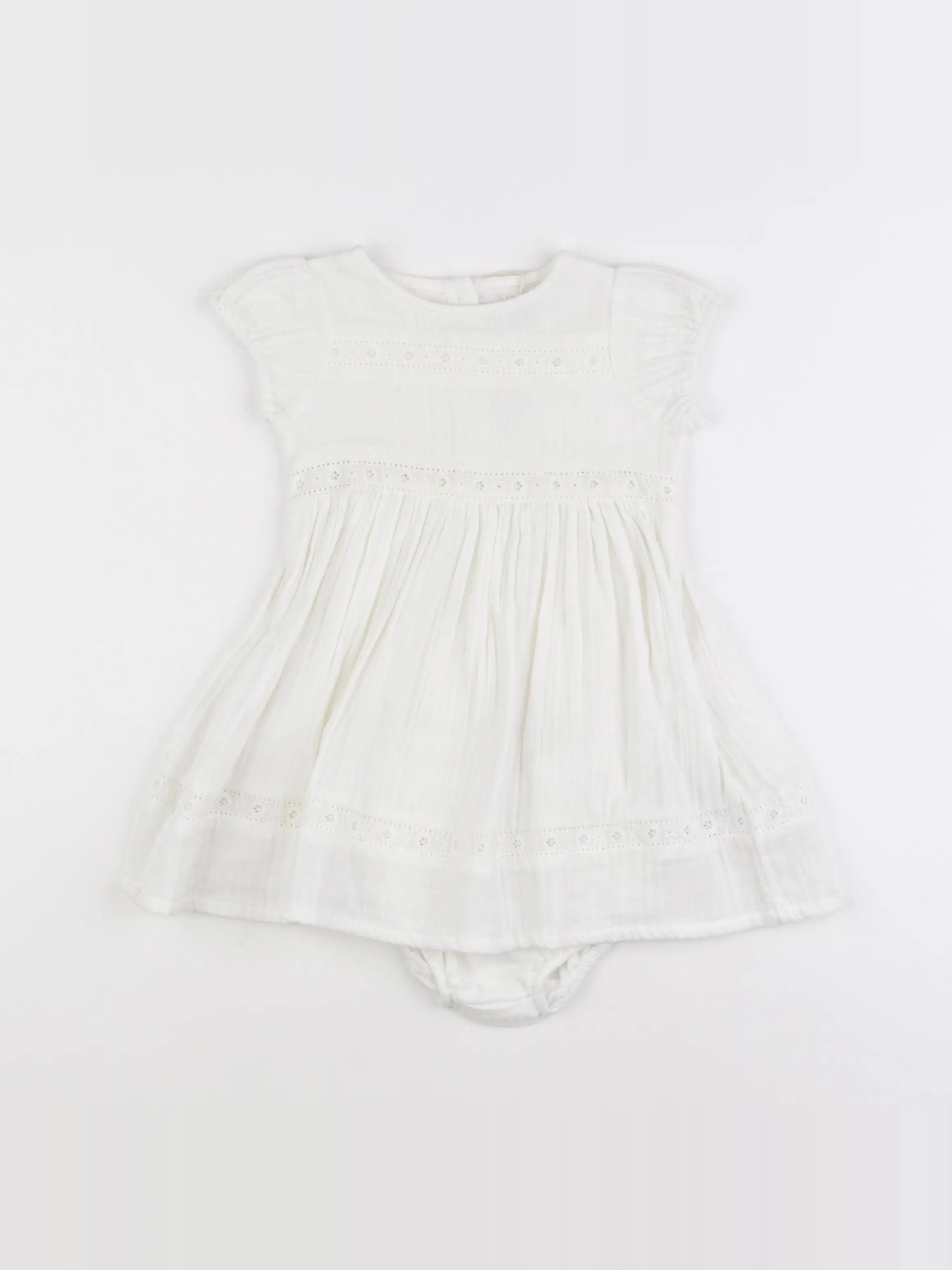 Boutchou - robe blanc - 12 mois