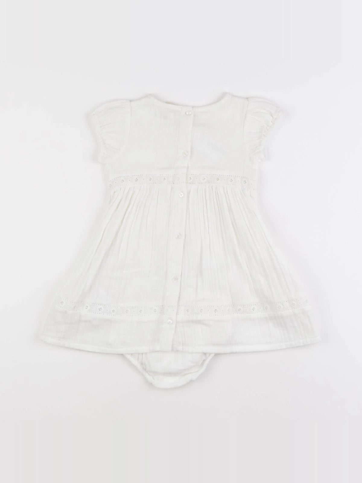 Boutchou - robe blanc - 12 mois