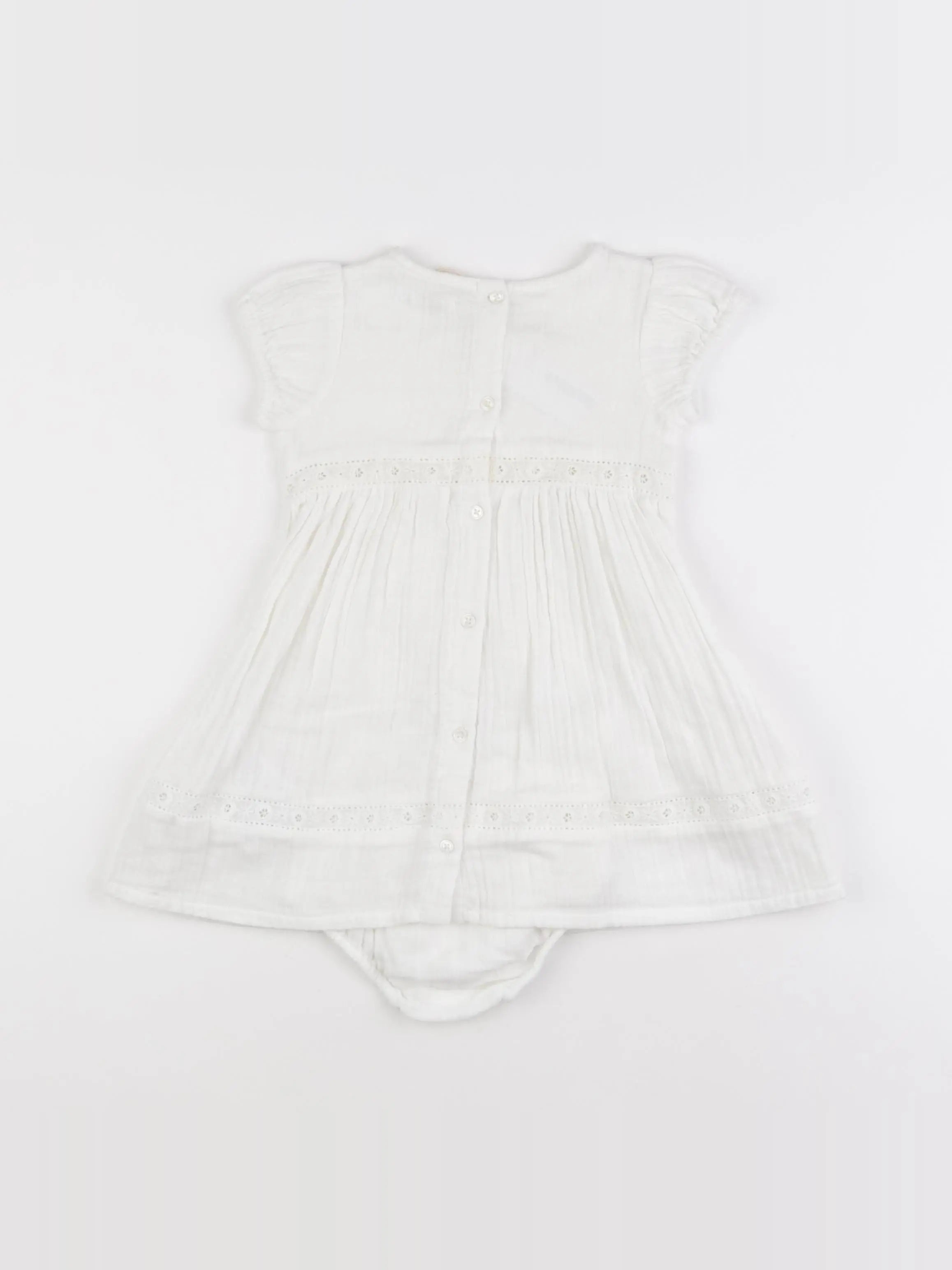 Boutchou - robe blanc - 12 mois