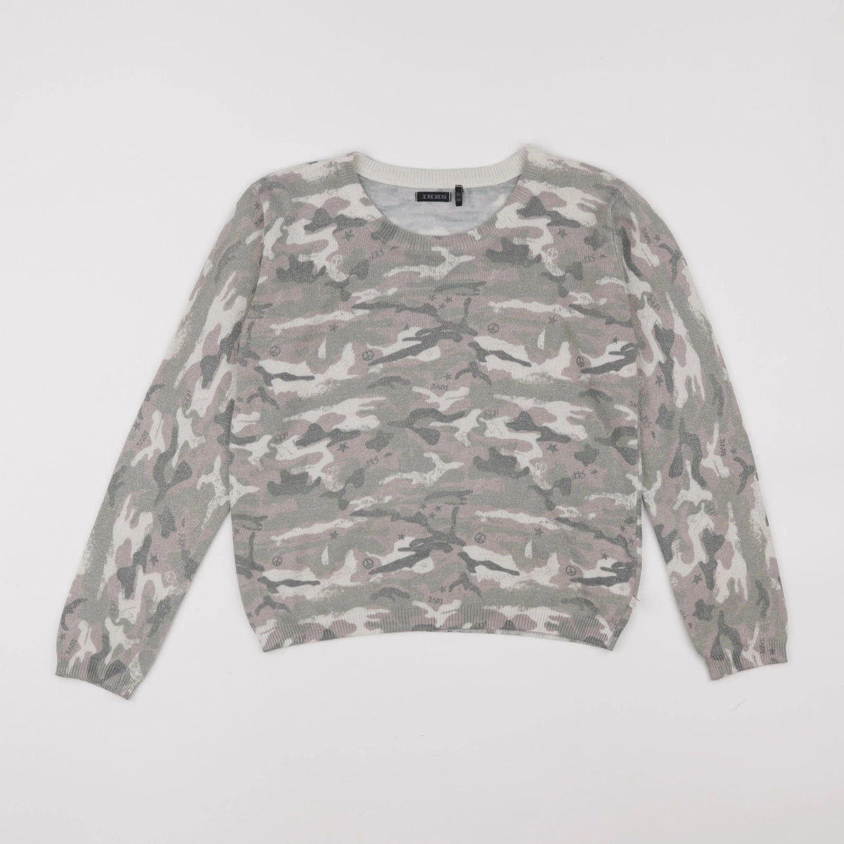 IKKS - pull vert, marron - 10 ans