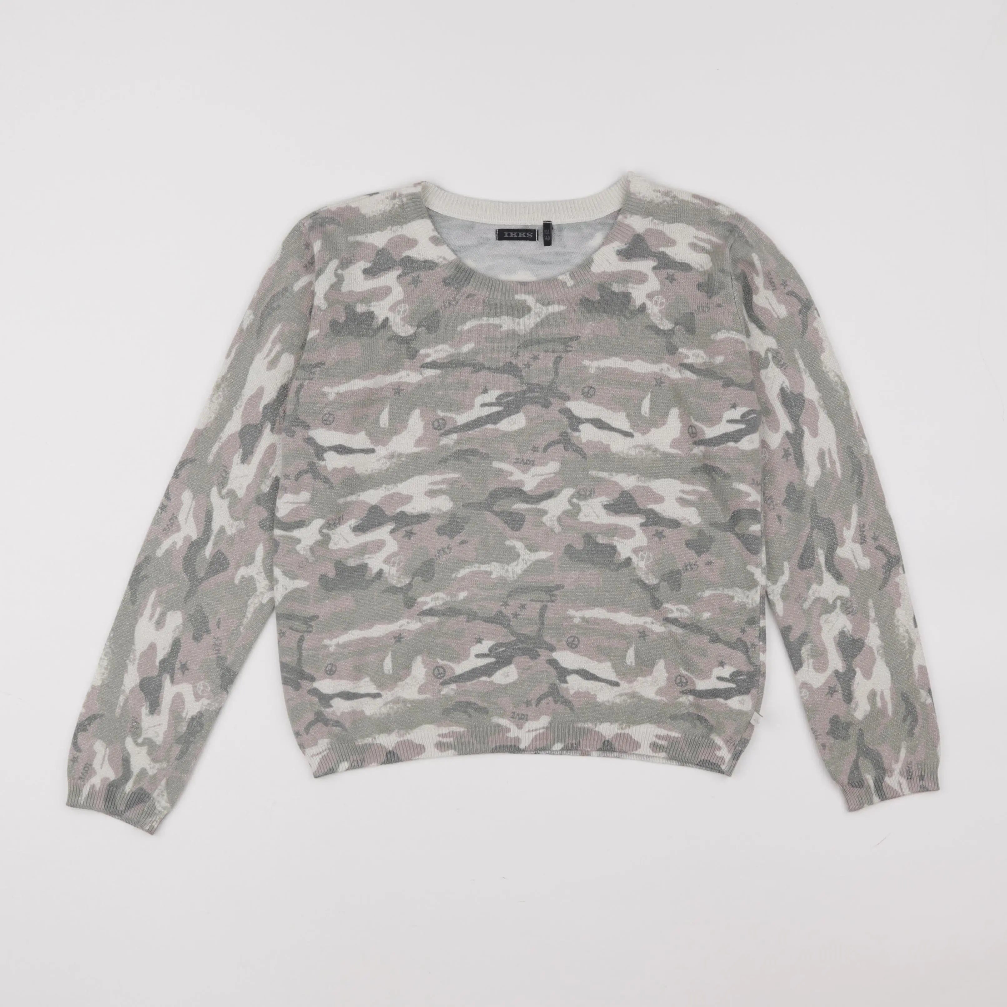 IKKS - pull vert, marron - 10 ans