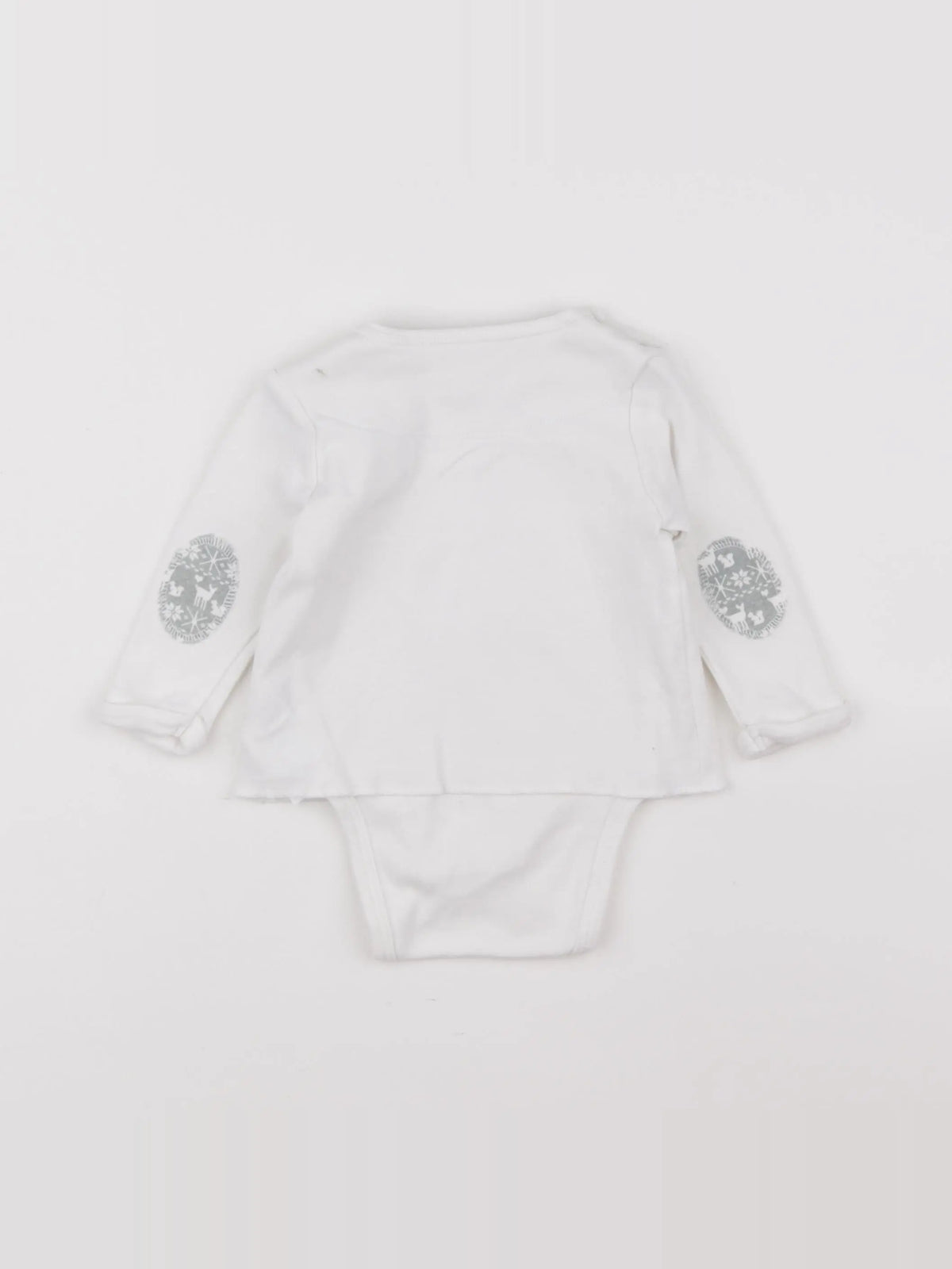 Vertbaudet - body tee-shirt blanc - 6 mois