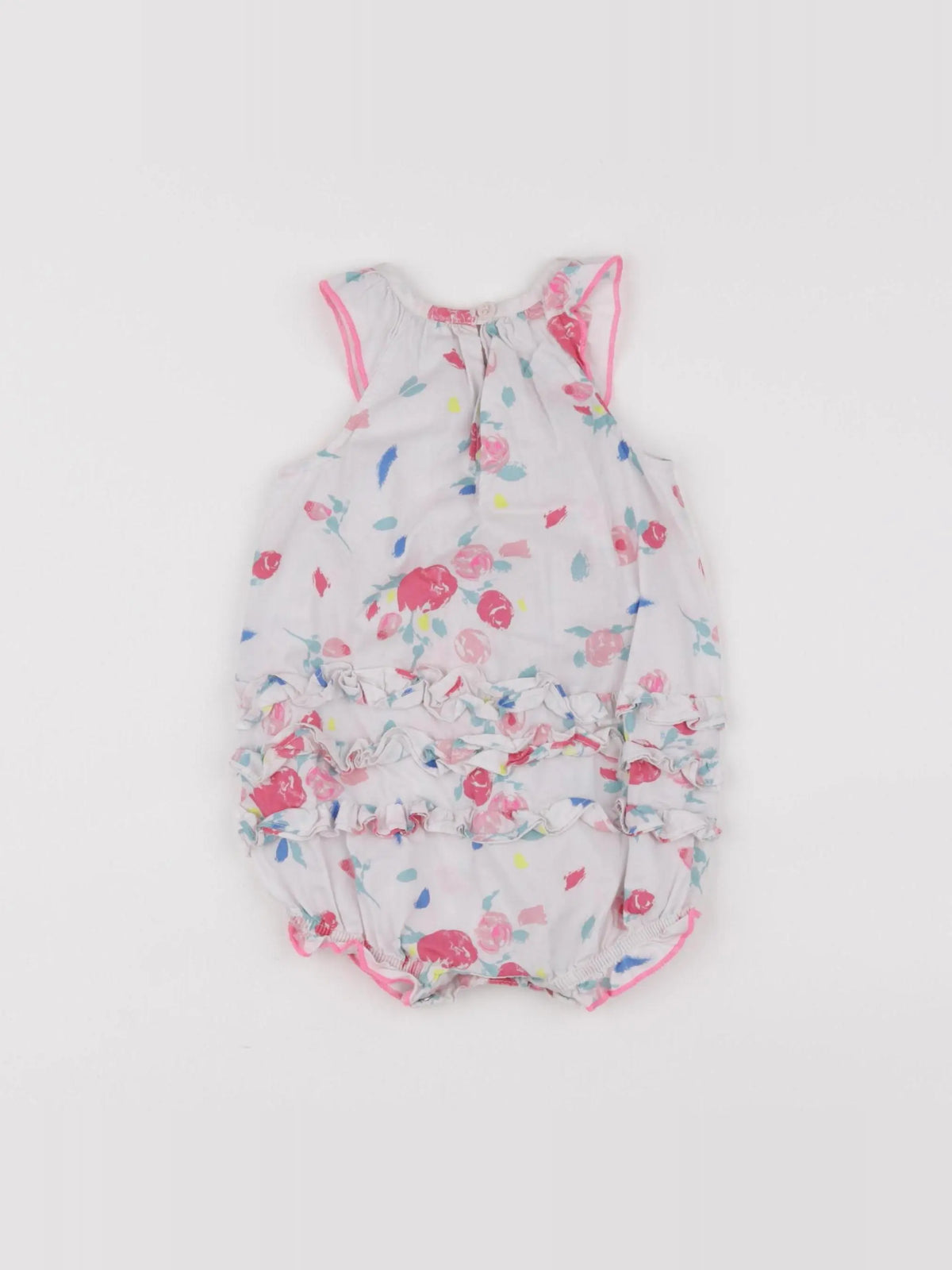Petit Bateau - combinaison multicolore - 6 mois