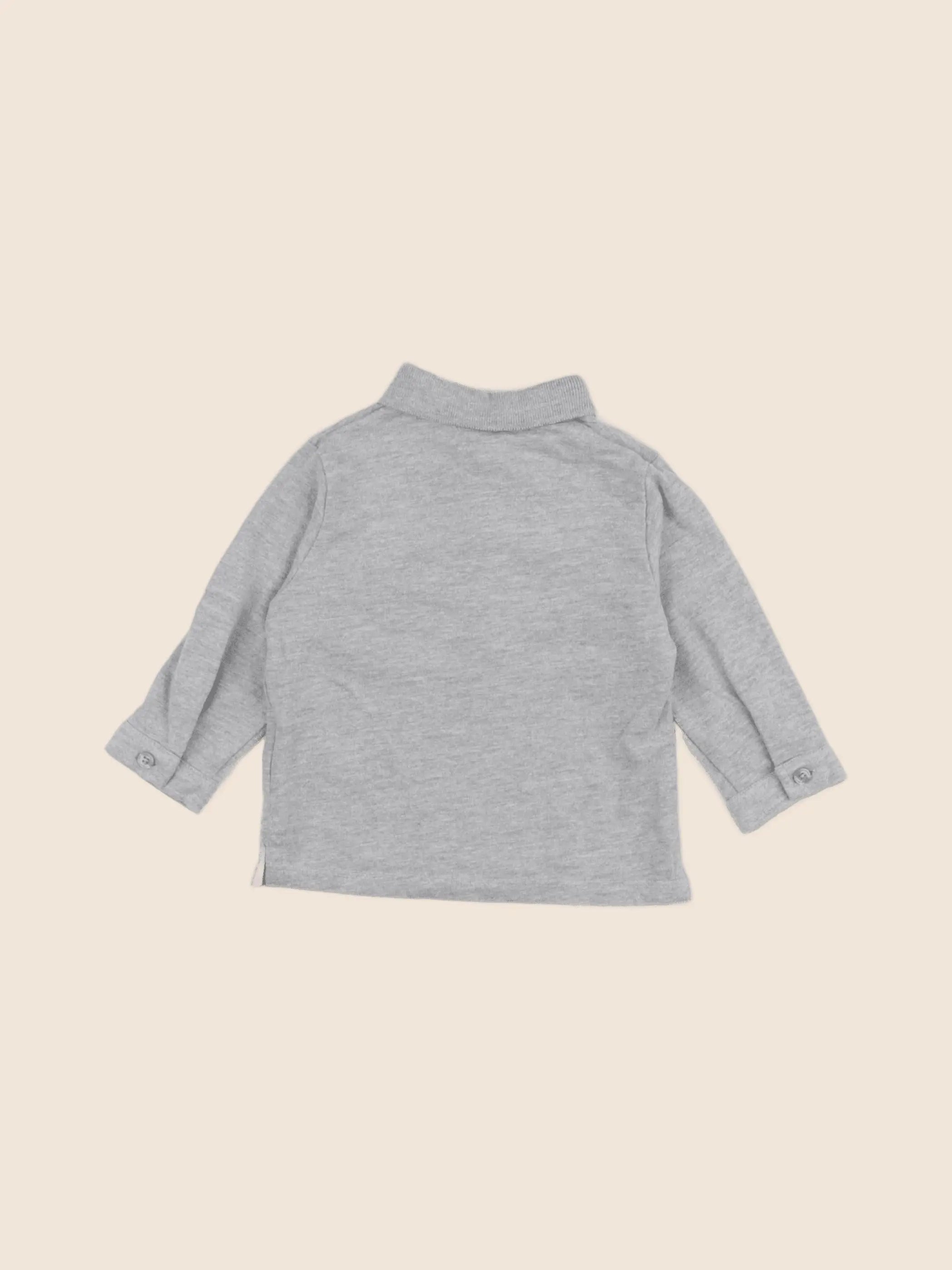 Vertbaudet - polo gris - 6 mois