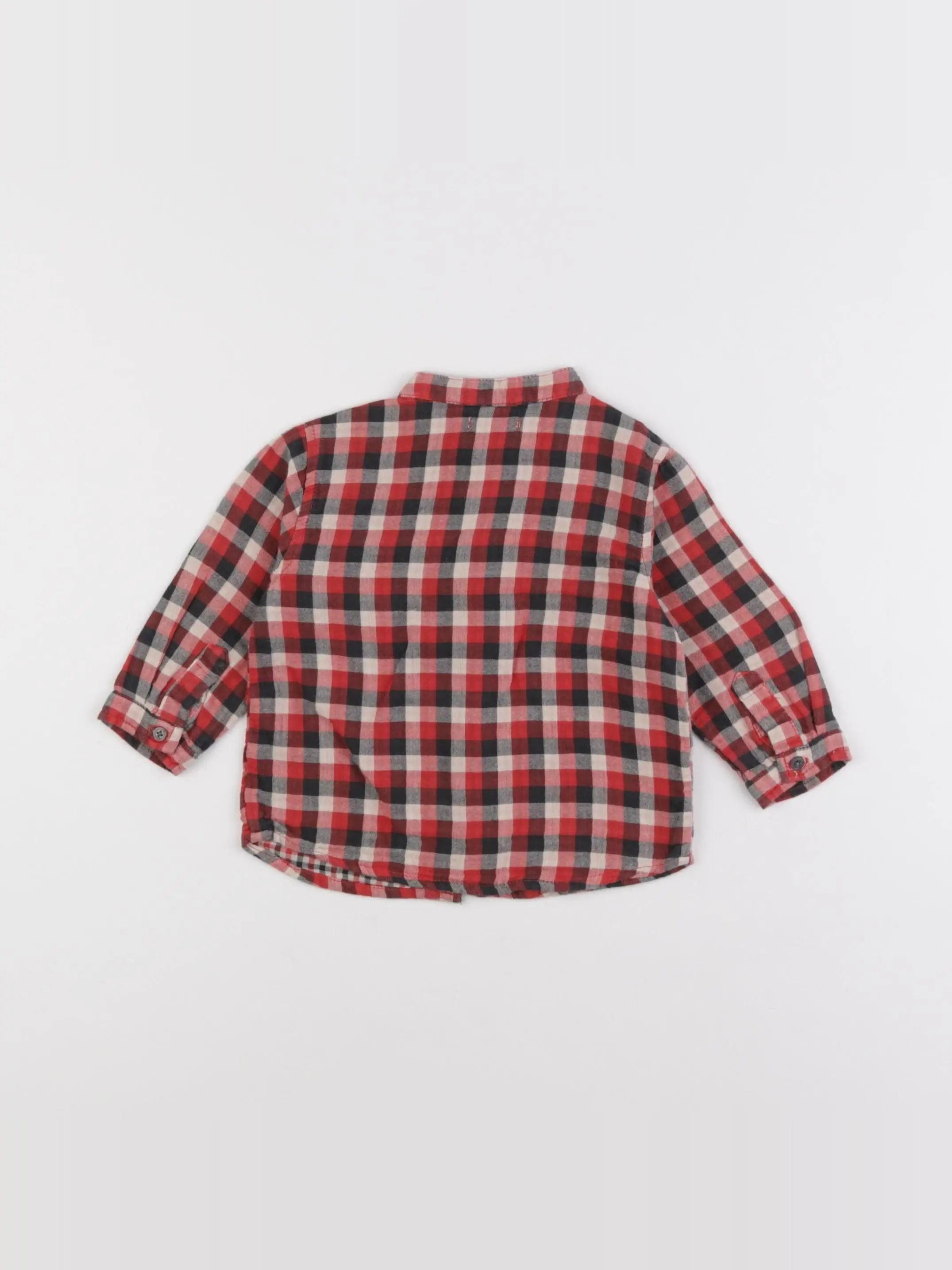 Boutchou - chemise rouge - 9 mois