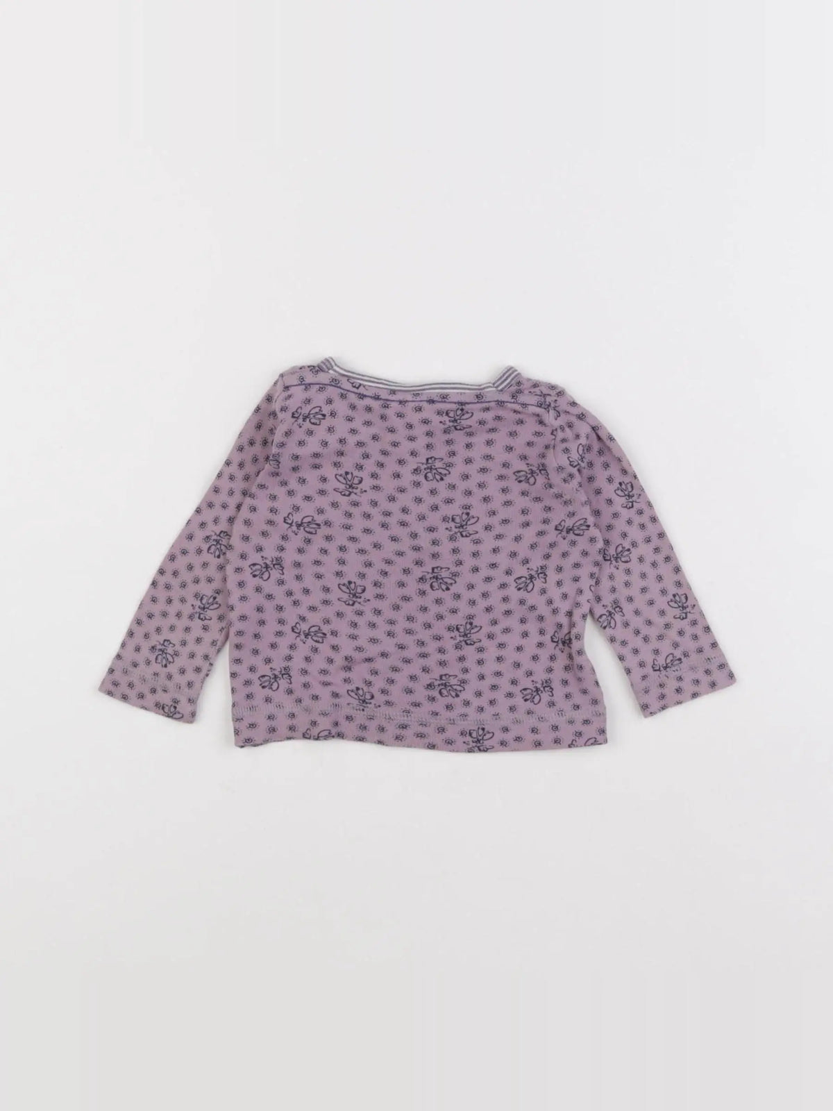 Petit Bateau - tee-shirt violet - 6 mois