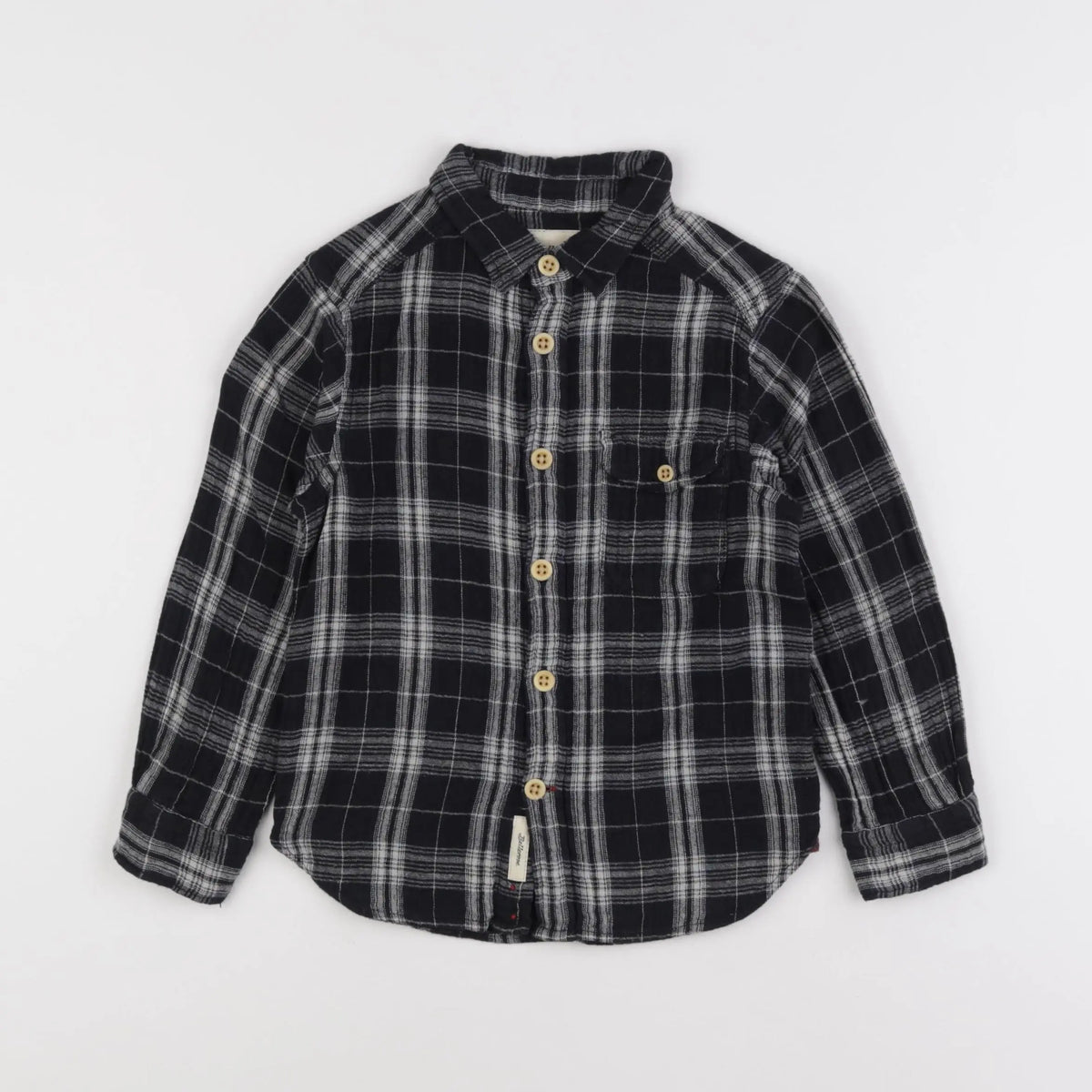 Bellerose - chemise blanc, noir - 4 ans