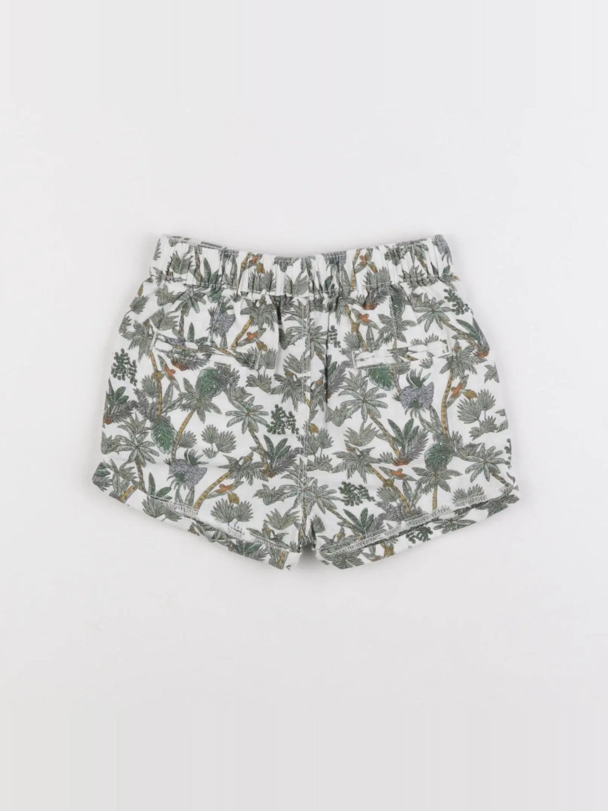 Vertbaudet - short blanc, vert - 12 mois