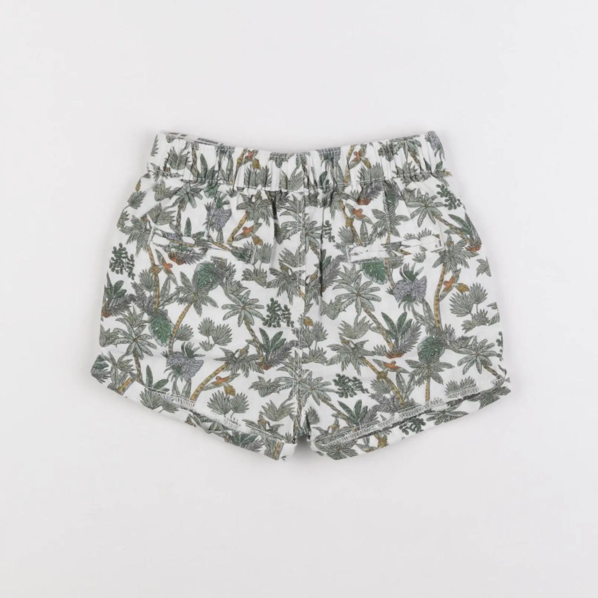 Vertbaudet - short blanc, vert - 12 mois
