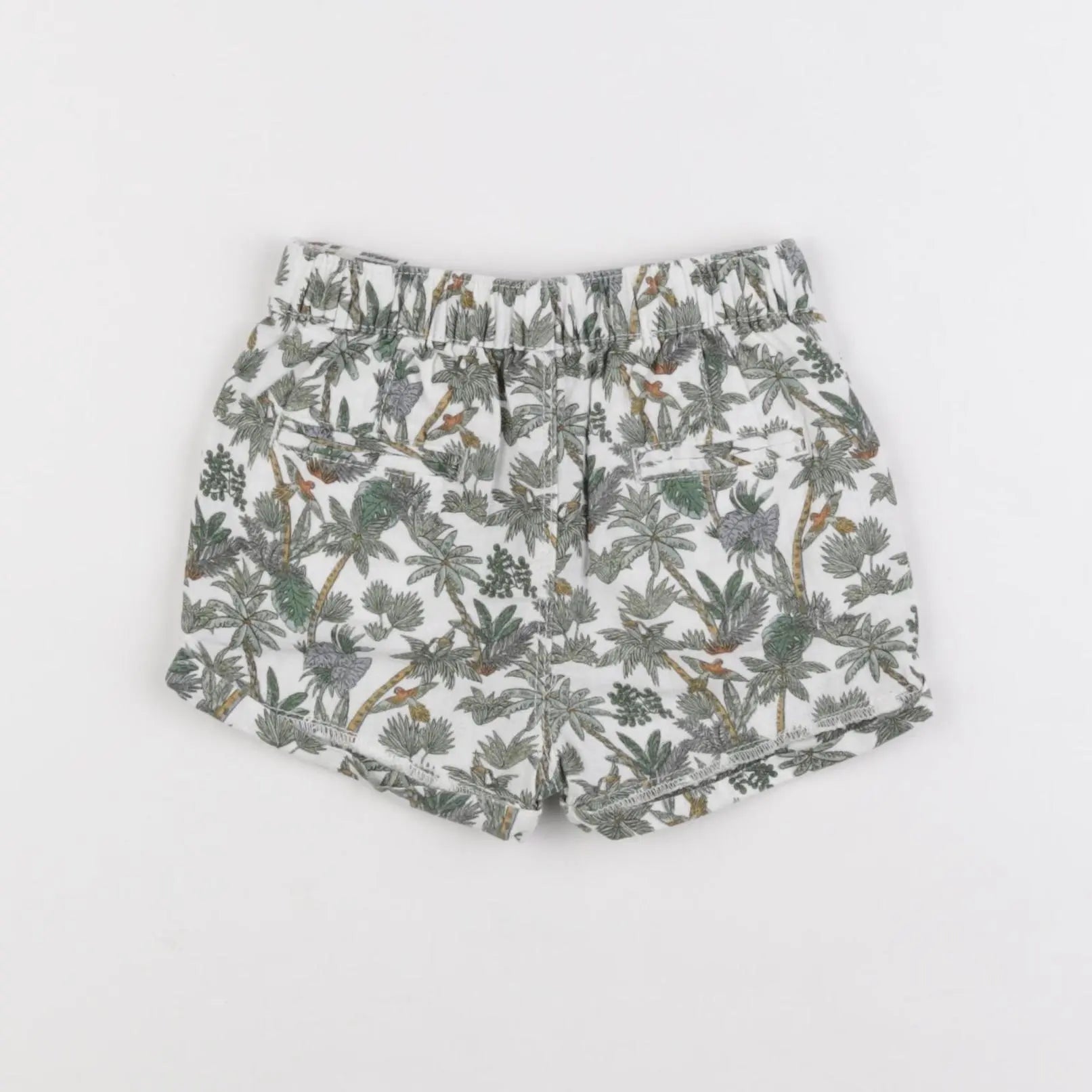 Vertbaudet - short blanc, vert - 12 mois